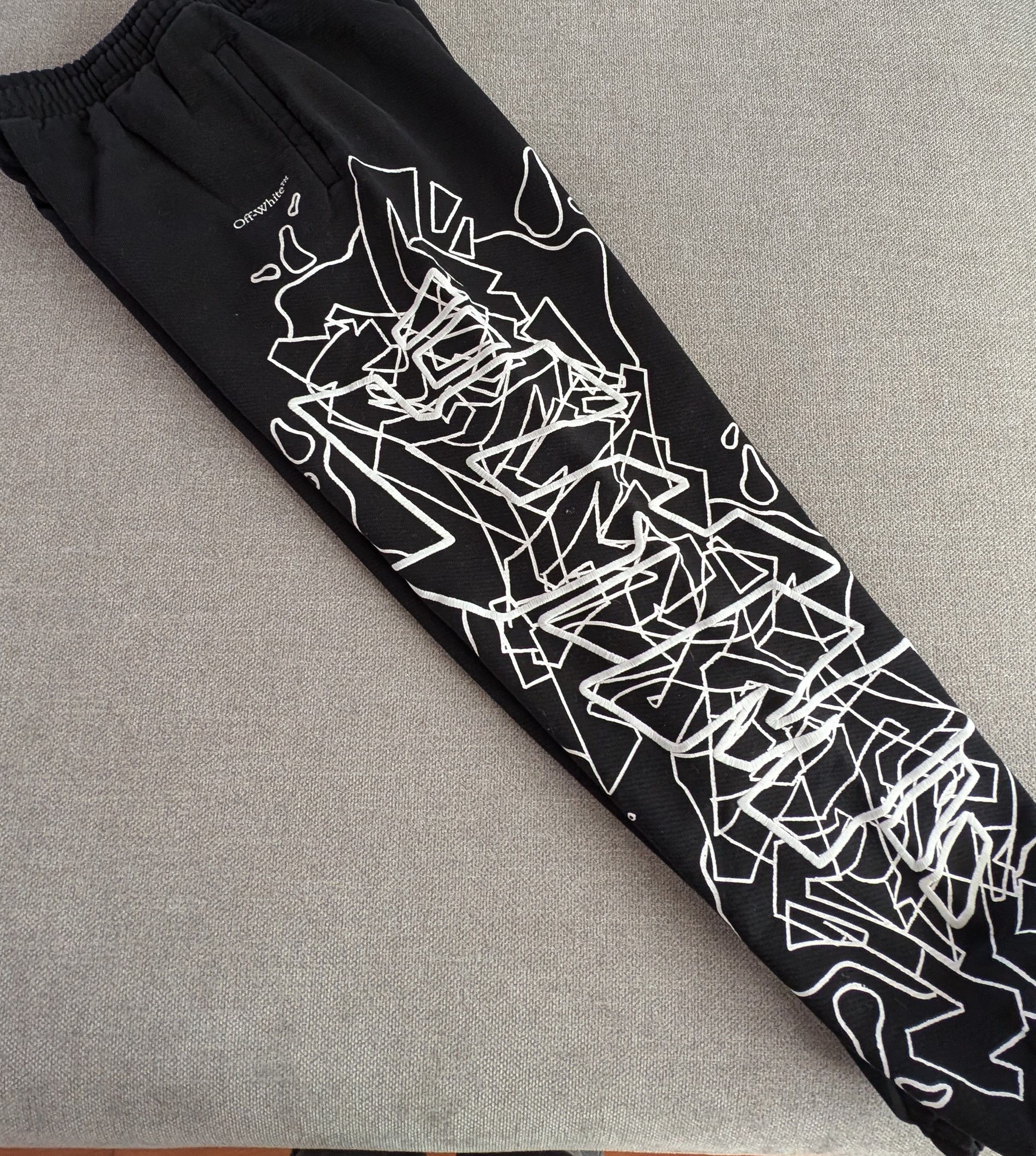 Off-White × Virgil Abloh Off-White Layered Graffiti pant Size US 33 - 2 Thumbnail