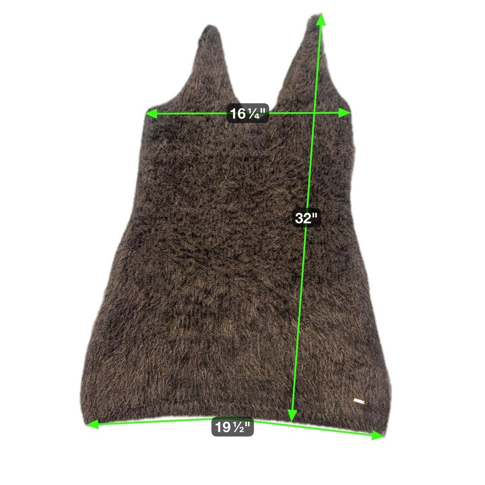 Fenty Savage Fenty Fuzzy Tank Dress Black Mini Dress size L Size L / US 10 / IT 46 - 2 Thumbnail