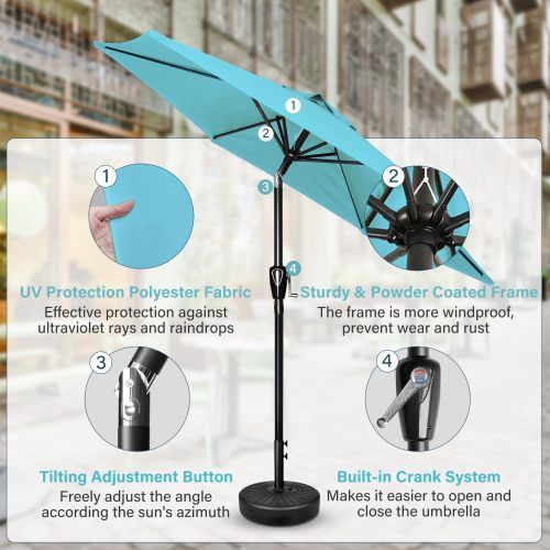 Designer × Homemade 7.5ft Patio Outdoor Table Market Yard Umbrella with Push But Size US L / EU 52-54 / 3 - 2 Thumbnail
