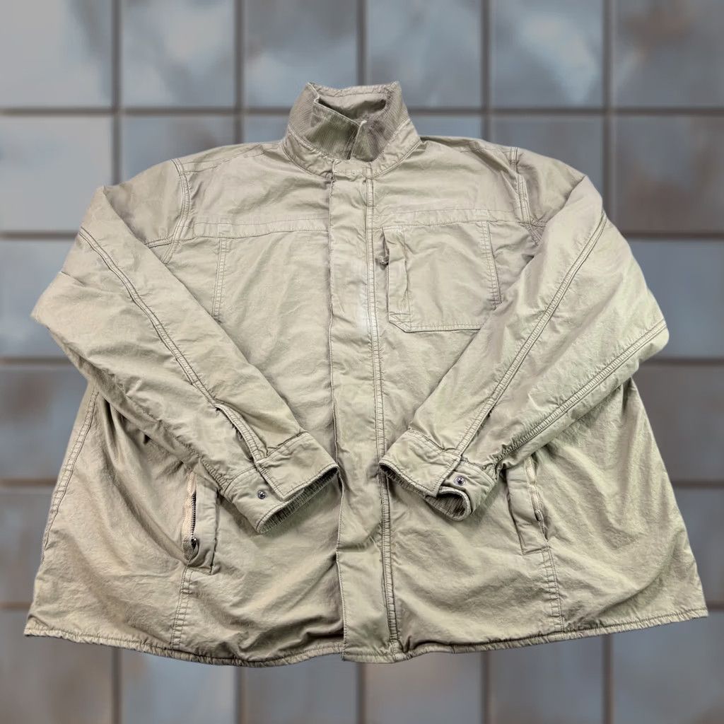 Carbon Carbon Jacket Mens XL Beige Full Zip Pockets Bomber Coat Casual Jacket Size US XL / EU 56 / 4 - 1 Thumbnail