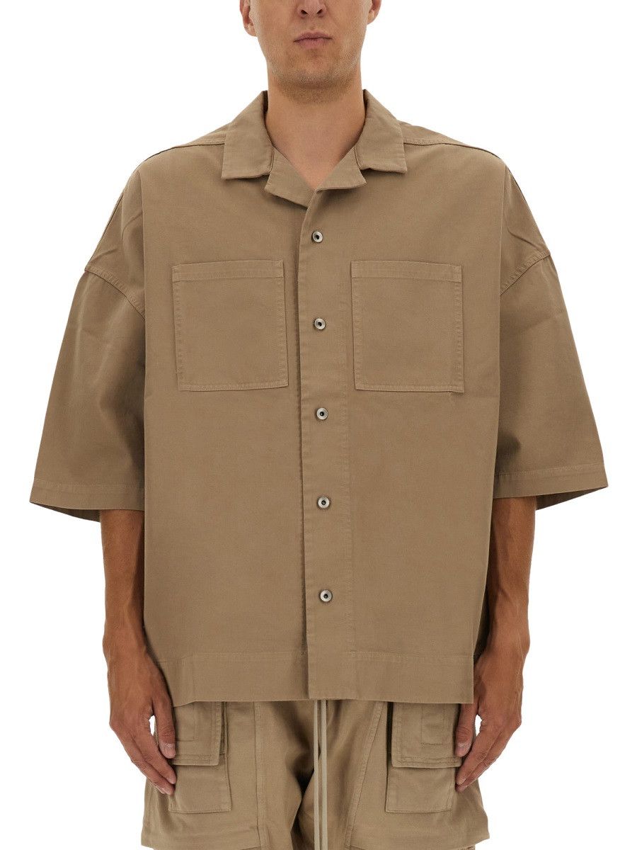Rick Owens Drkshdw RICK OWENS DRKSHDW "MAGNUM TOMMY" SHIRT - BEIGE Size US L / EU 52-54 / 3 - 1 Thumbnail
