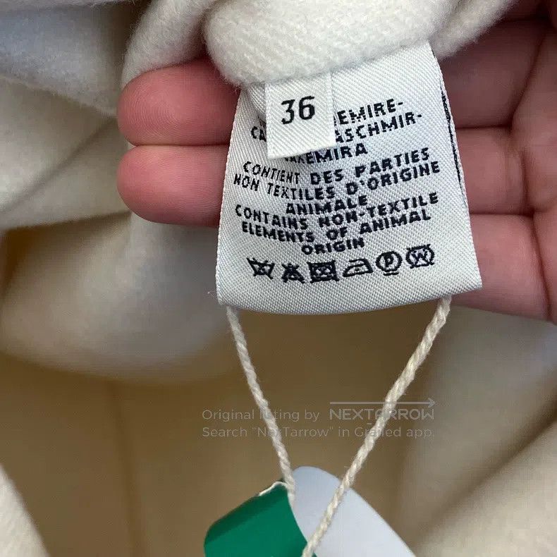Hermes Hermes Ivory Shawl Collar Long Double-Faced Cashmere Coat Size XS / US 0-2 / IT 36-38 - 5 Thumbnail