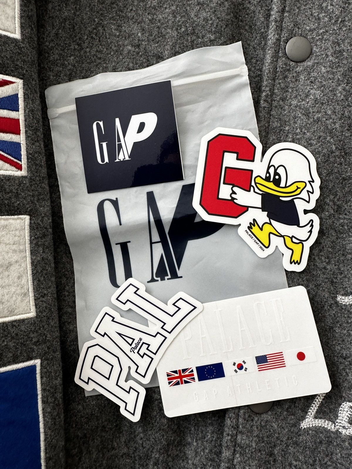 Gap × Palace Palace x Gap Varsity Jacket Grey Size US S / EU 44-46 / 1 - 10 Thumbnail