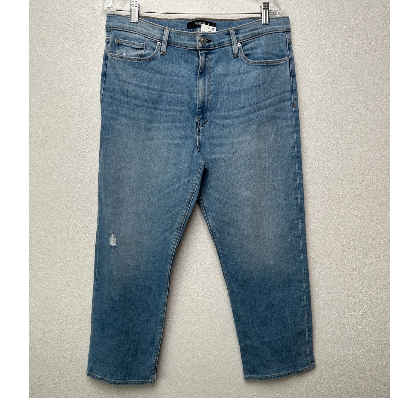 Hudson NWT Hudson Barbara High Waist Crop Straight Jeans Blue 33 Size 33" - 2 Thumbnail