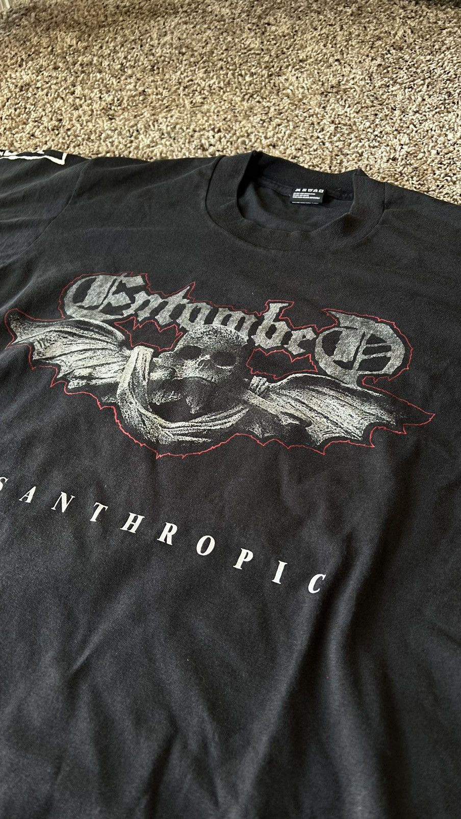Band Tees × Vintage Vintage 1994 Entombed misanthropic Tour Canada Size US L / EU 52-54 / 3 - 3 Thumbnail