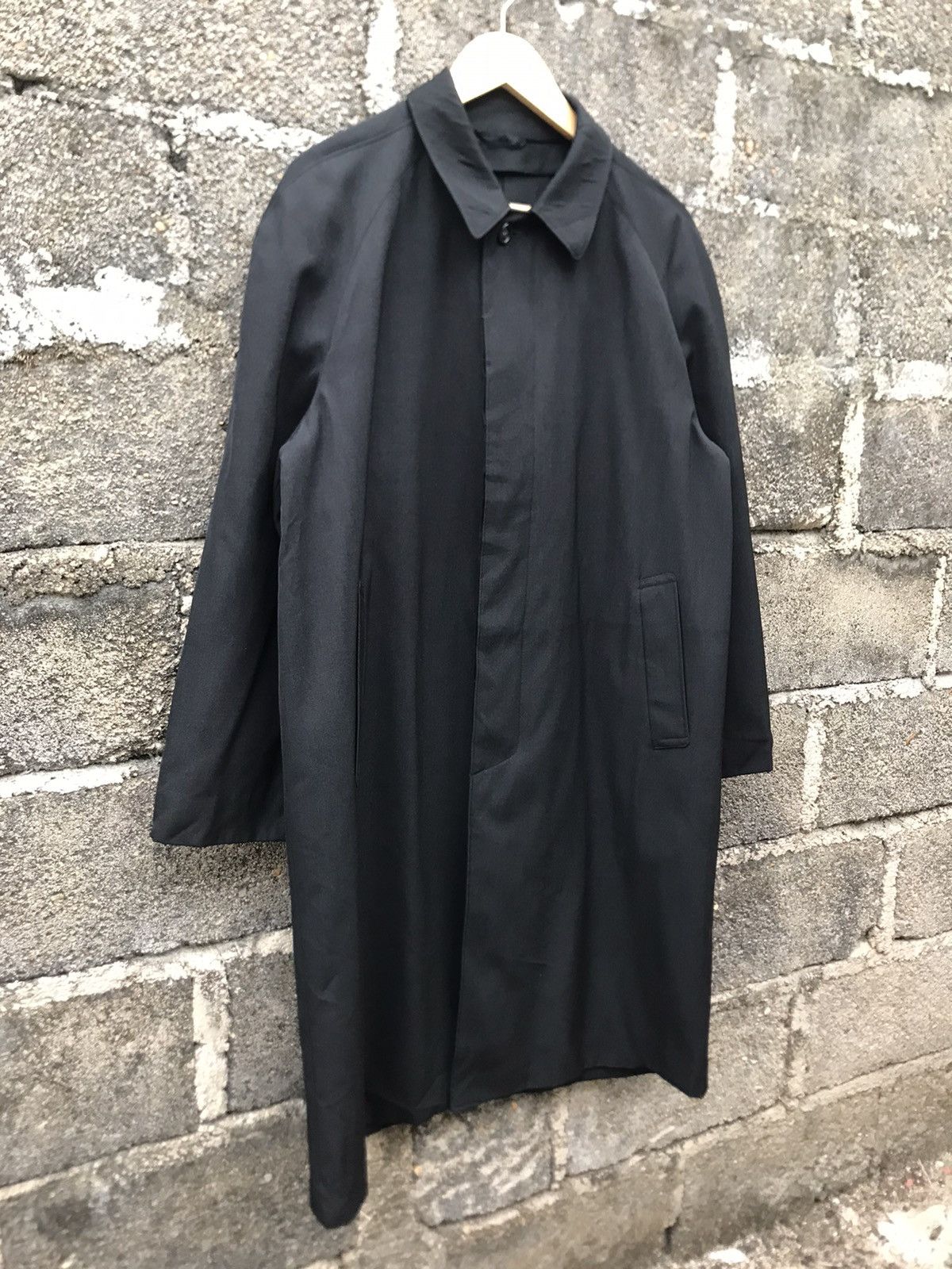 Japanese Brand ⚡️Vintage Sanyo Rain Top Coat Button Long Jacket Size US M / EU 48-50 / 2 - 2 Thumbnail