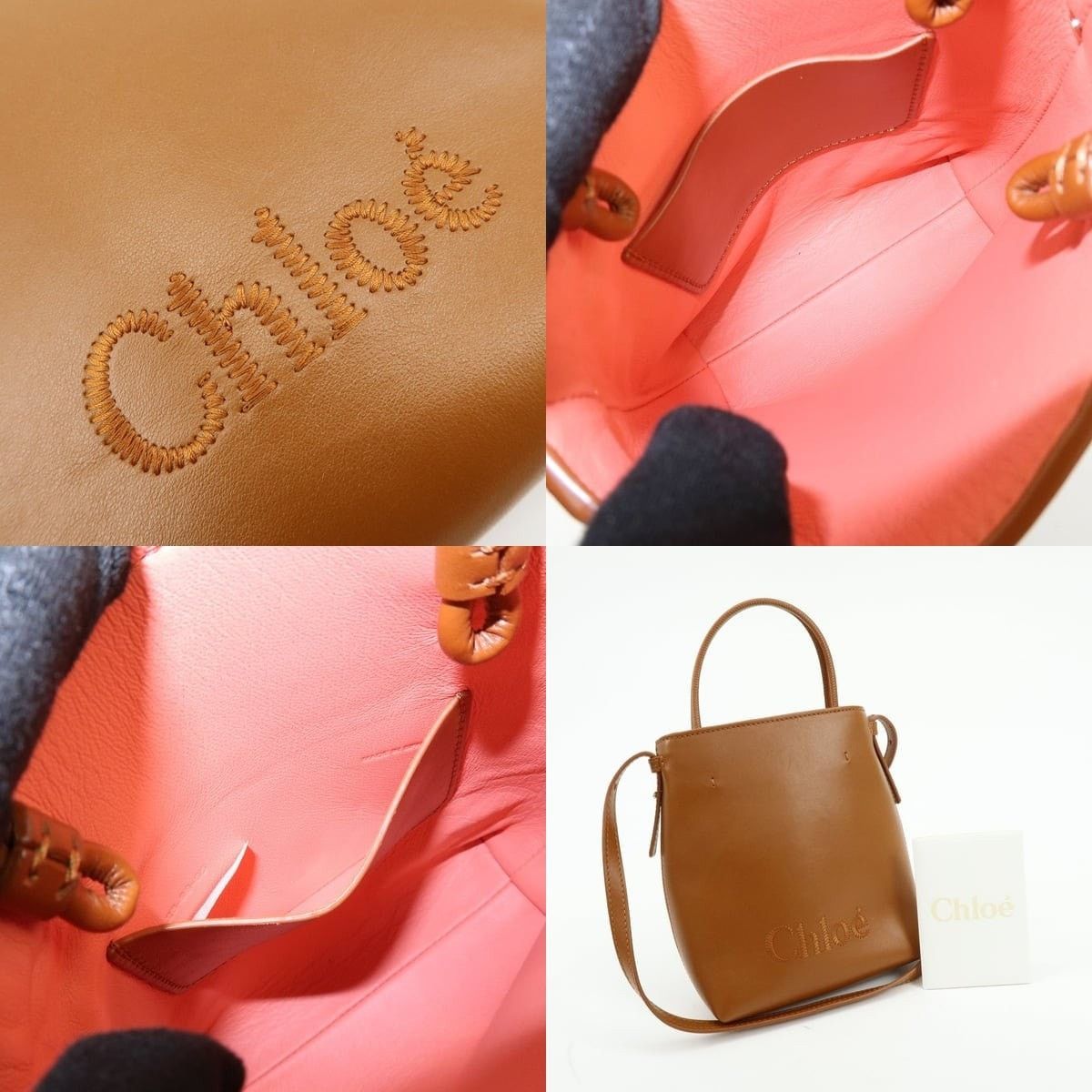 Chloe Chloe Micro Calfskin Top Handle Bag Tan Size ONE SIZE - 7 Thumbnail