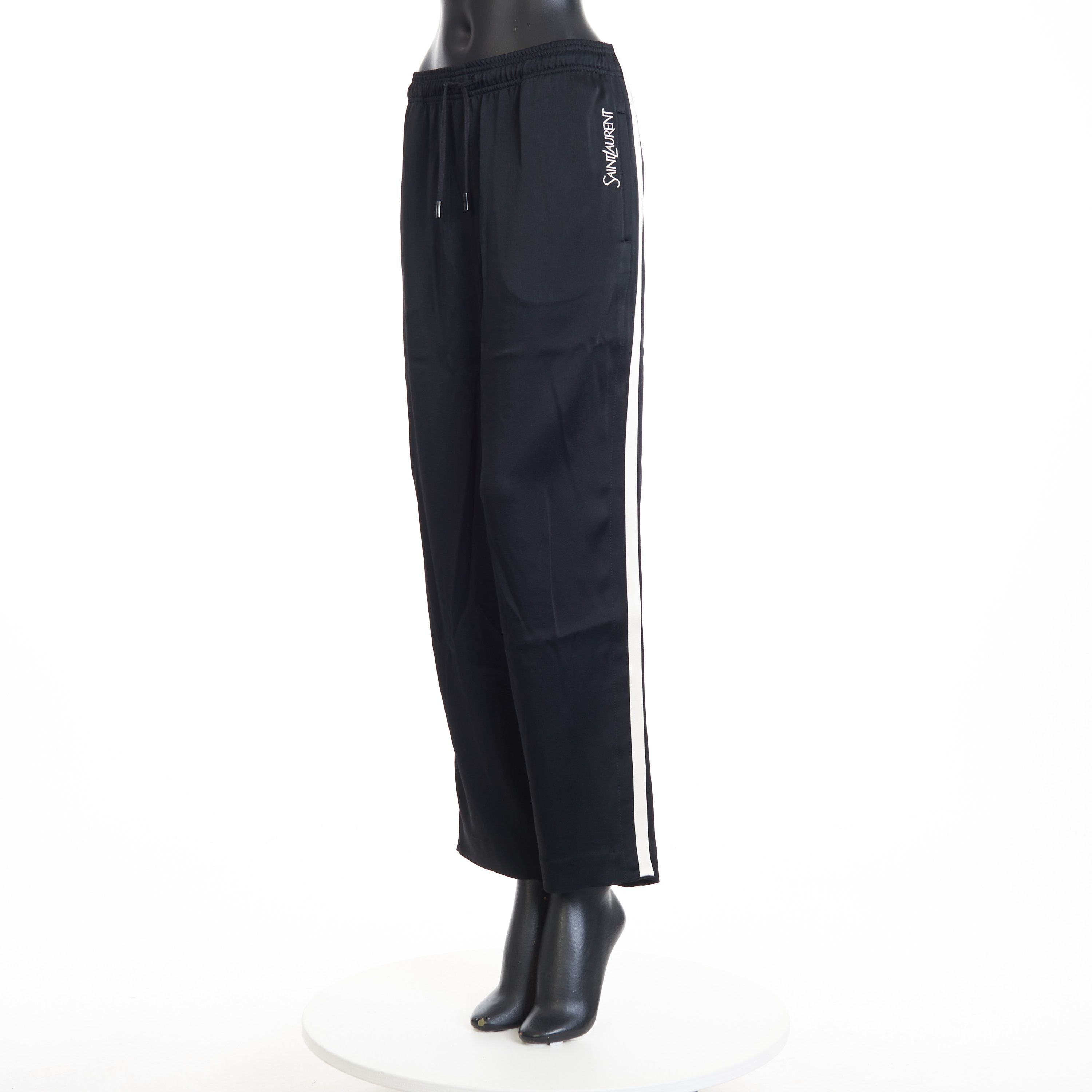 Saint Laurent Paris Sweatpants In Crepe Satin Size 28" / US 6 / IT 42 - 2 Thumbnail