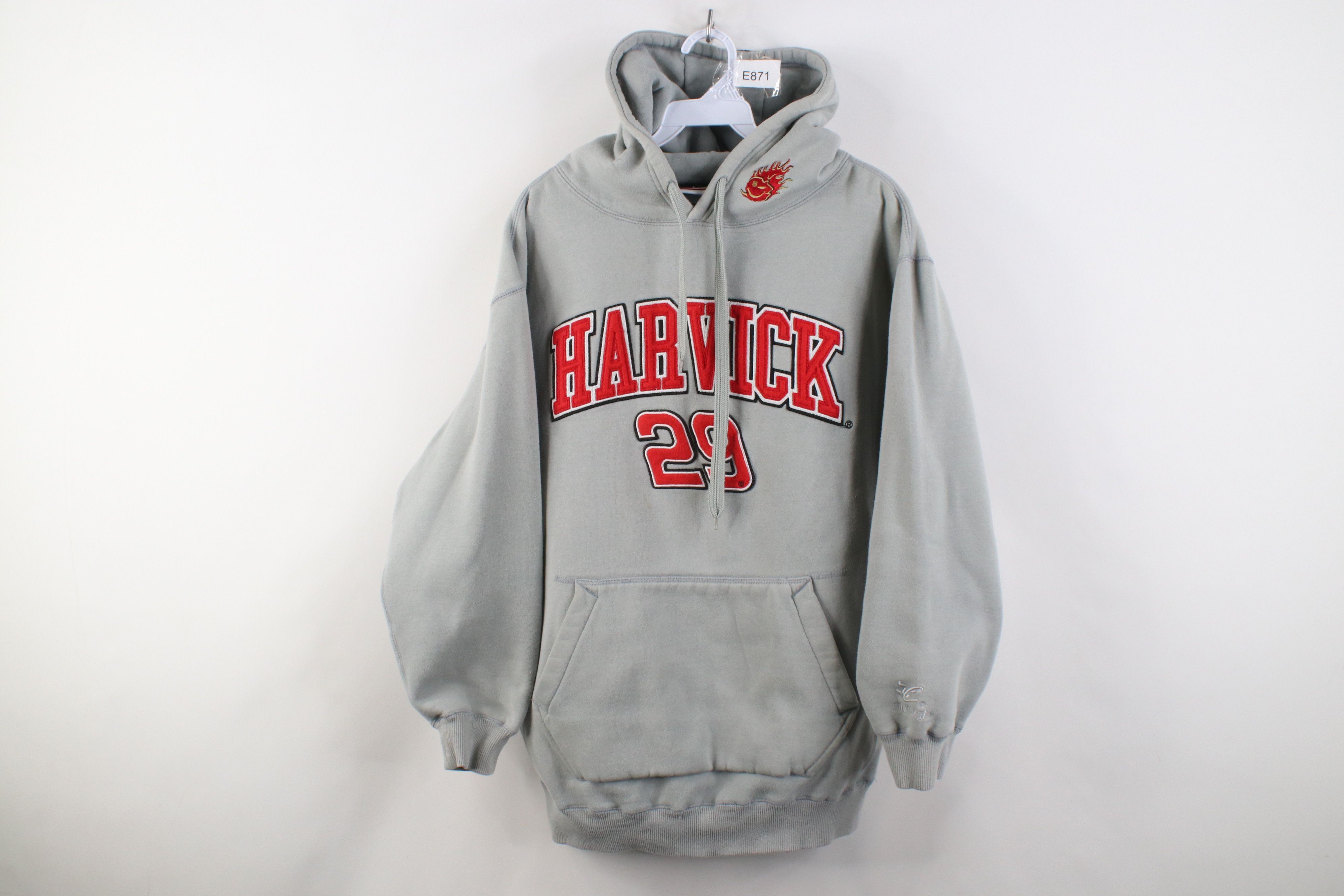 Vintage Vintage Nascar Fireball Flames Harvick Racing Hoodie Gray Size US L / EU 52-54 / 3 - 1 Thumbnail