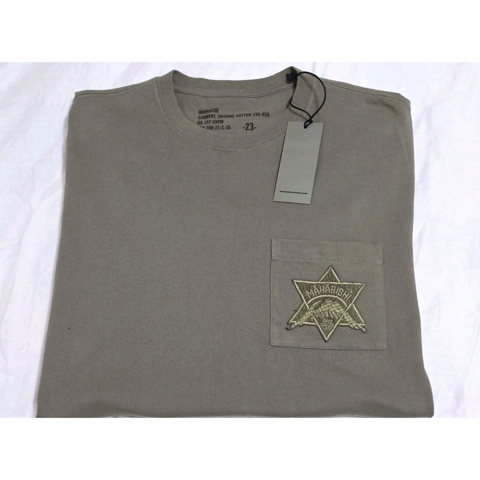 Maharishi T-Shirt Medium Green Embroidered Airborne Military Pocket New 90s Army Art Classic Designer Japan Streetwear Unisex Adults, Men's — image 2 of 6