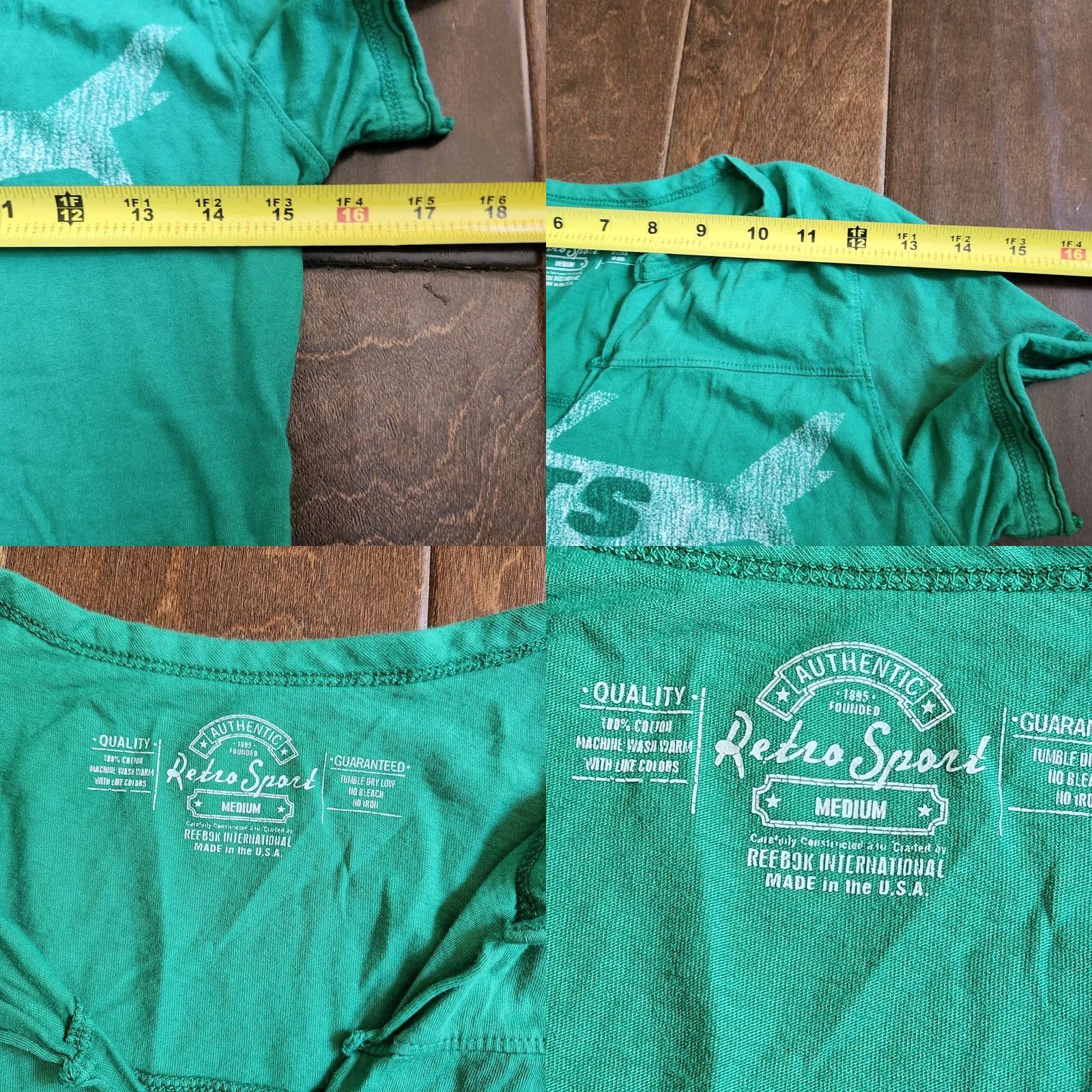 Vintage Retro Sport New York Jets Logo Junior Shirt M Teens V-Neck Green Short Sleeve Pullover 100% Cotton Casual Travel Size M / US 6-8 / IT 42-44 - 8 Thumbnail