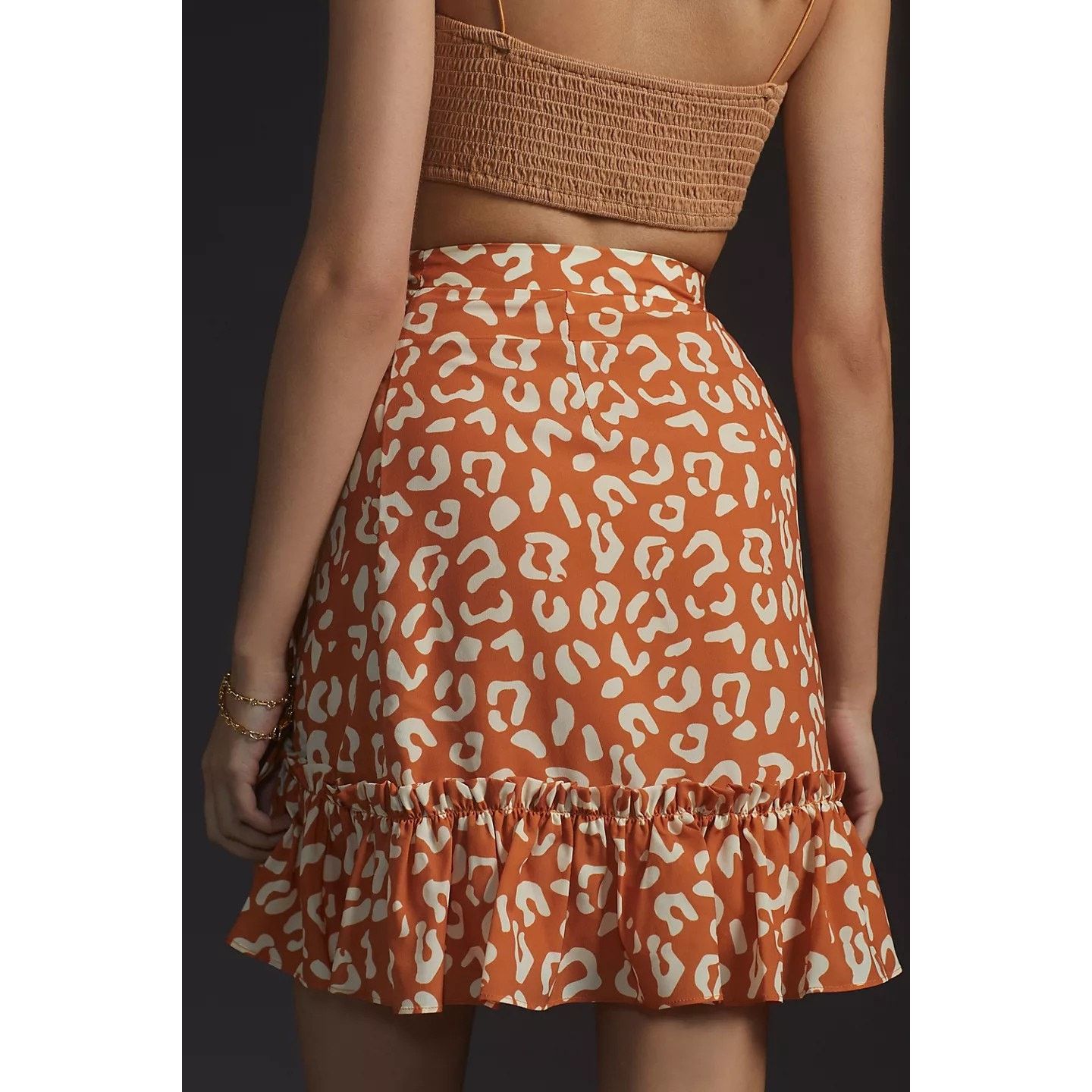 Anthropologie New Anthropologie Hutch Wrap Mini Skirt $130 PLUS 1X Orange Size 40" / US 18 - 3 Thumbnail