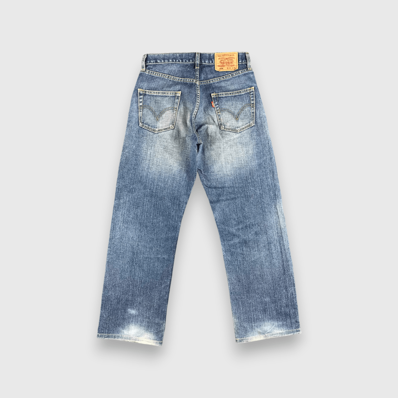 Levi's Vintage 90s Blue Wash Levis 534 Jeans-J1799 Size US 30 / EU 46 - 2 Thumbnail