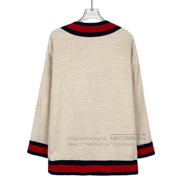 Gucci Gucci Colour block striped cotton V-neck single-breasted l Size XS / US 0-2 / IT 36-38 - 2 Thumbnail