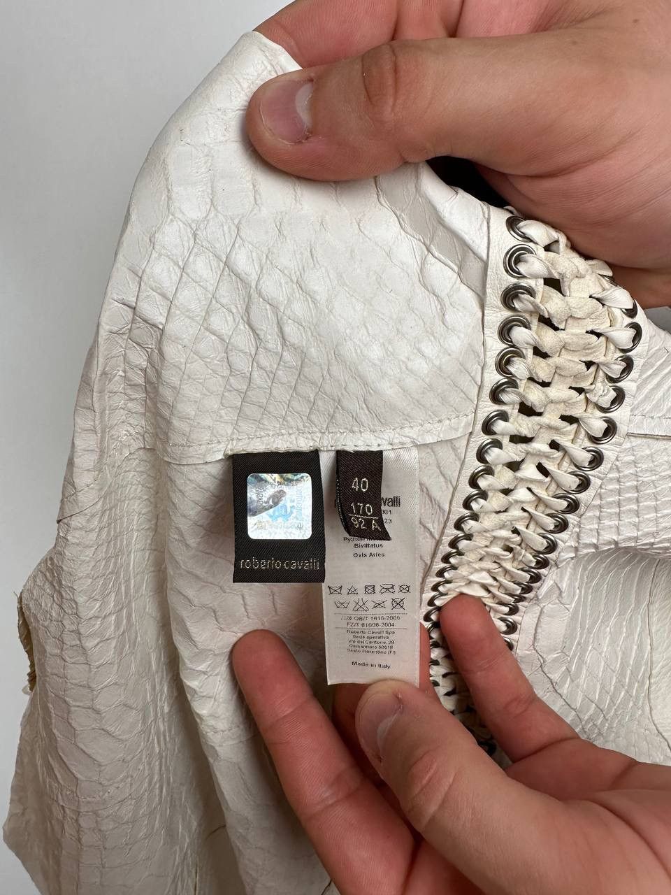 Roberto Cavalli Leather Jacket Roberto Cavalli Size S / US 4 / IT 40 - 8 Thumbnail