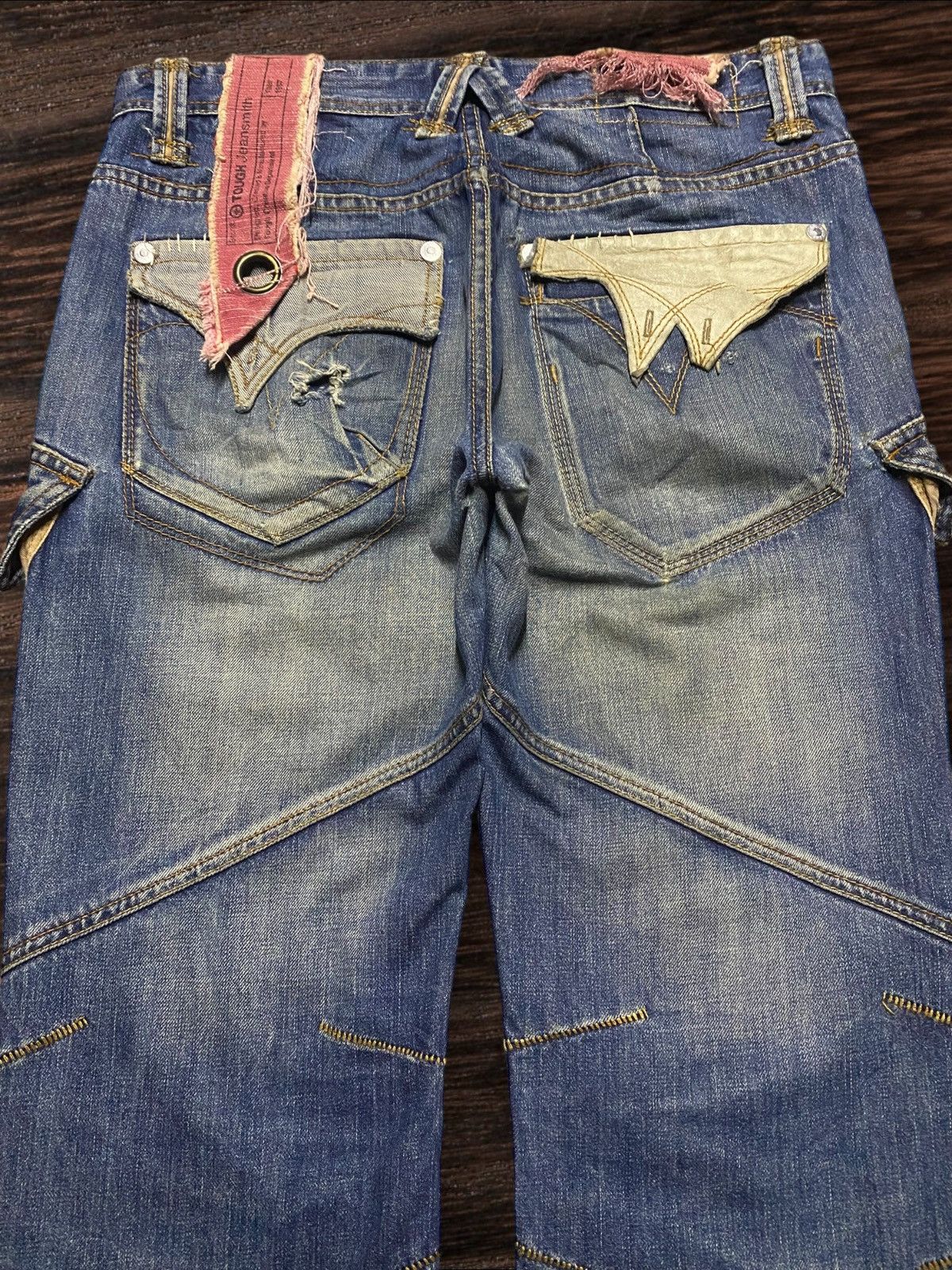 If Six Was Nine 💥Though Jeansmith Jackson Cargo Sick Punk Porcket Arc Jeans Size US 34 / EU 50 - 4 Thumbnail