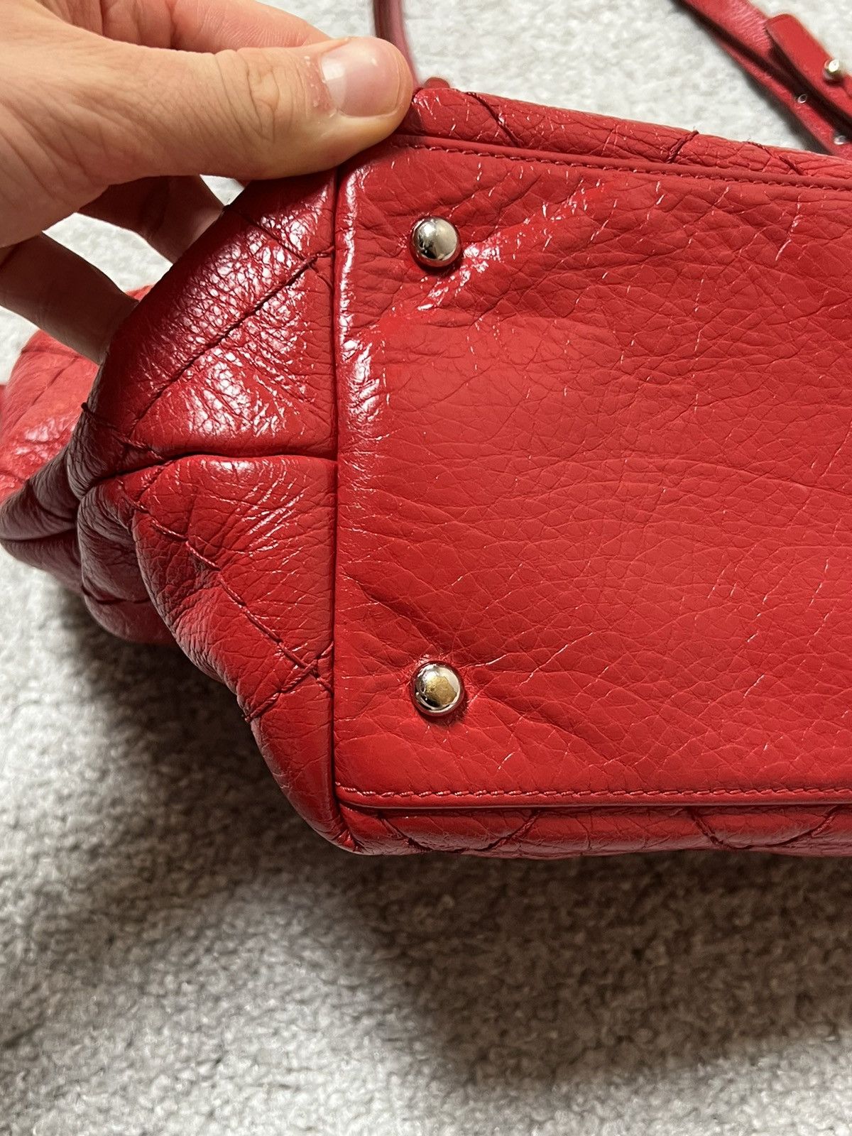 Chanel Chanel On The Road Tote Red Calfskin Leather Bag Size ONE SIZE - 8 Thumbnail