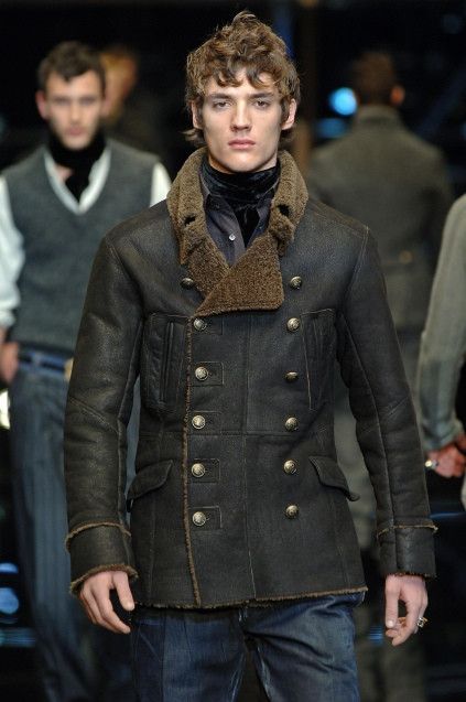 Dolce & Gabbana FW 2006 RUNWAY NAPOLEON SHEARLING LEATHER HEAVY COAT Size US XL / EU 56 / 4 - 3 Thumbnail