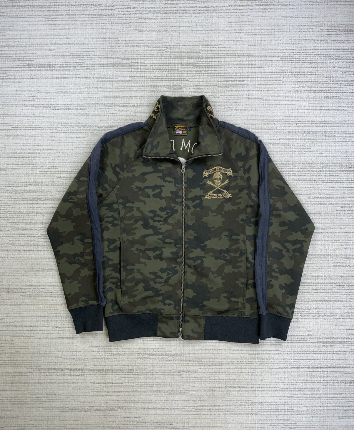 Vanson Leathers 🔥 Vanson Leather Live To Ride Embroidery Camouflage Jacket Size US M / EU 48-50 / 2 - 5 Thumbnail