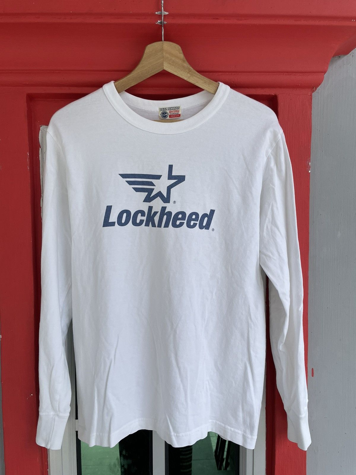 image of Buzz Ricksons Buzz Rickson's The Skunk Works Lockheed Nighthawk Tee in White, Men's (Size Medium)