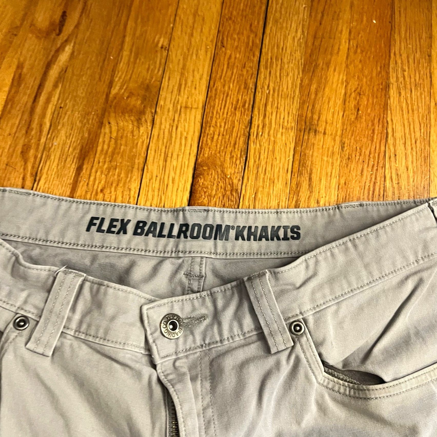Duluth Trading Company DULUTH Trading Pants Mens 36 X34 Flex Ballroom Khakis Chino Gray Regular 36 Inseam 33 Mens Size US 36 / EU 52 - 5 Thumbnail
