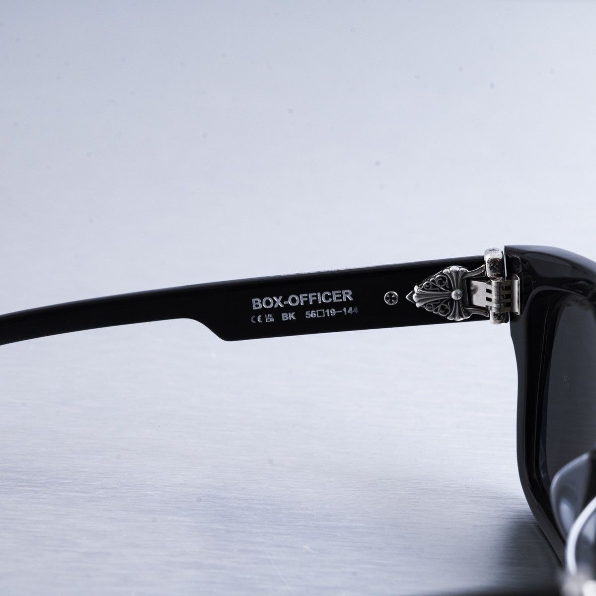 Chrome Hearts CHROME HEARTS BOX-OFFICER BLACK SUNGLASSES Size ONE SIZE - 6 Thumbnail