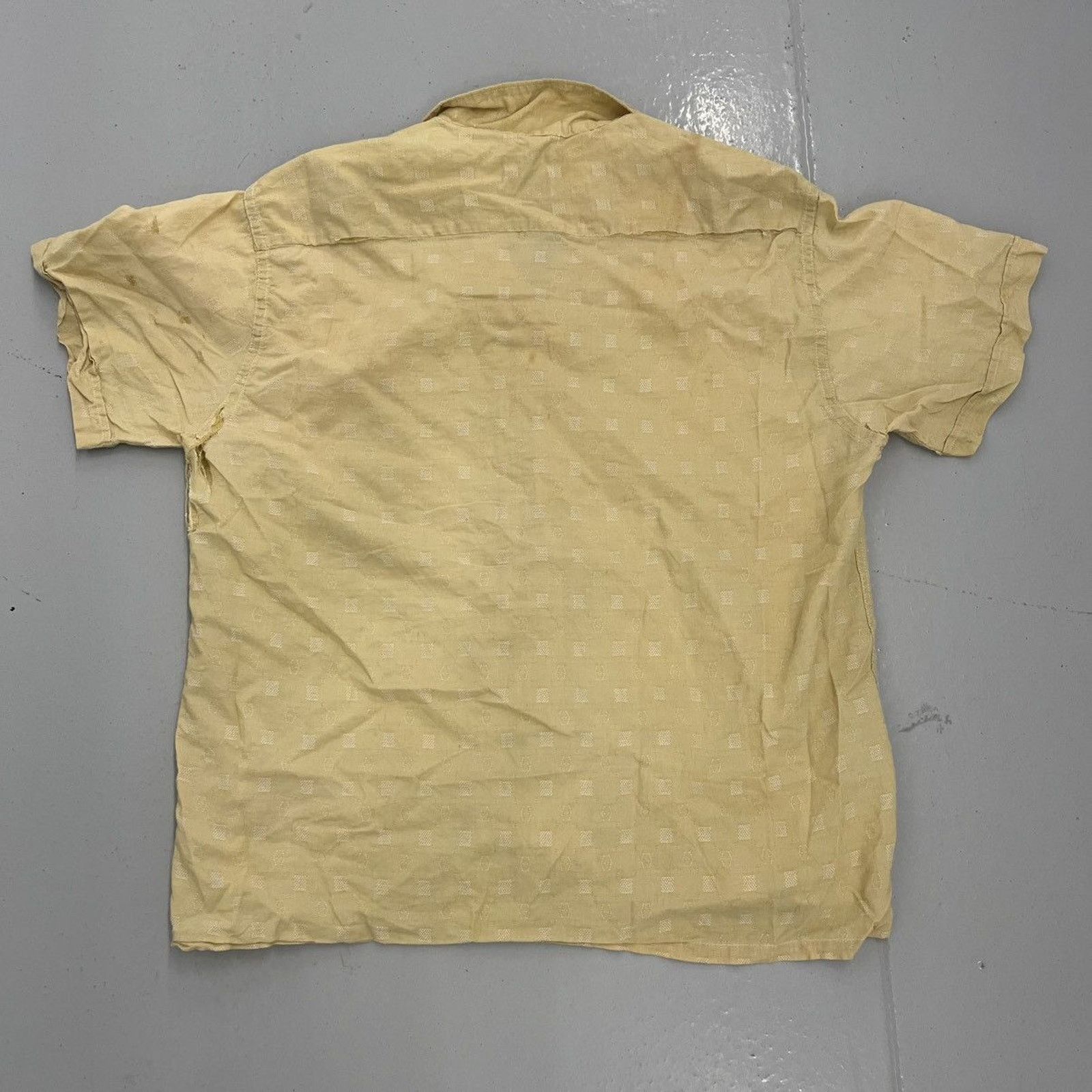 Other Vintage 50s Pelham Yellow Pattern Cotton Loop Collar Size US M / EU 48-50 / 2 - 4 Thumbnail