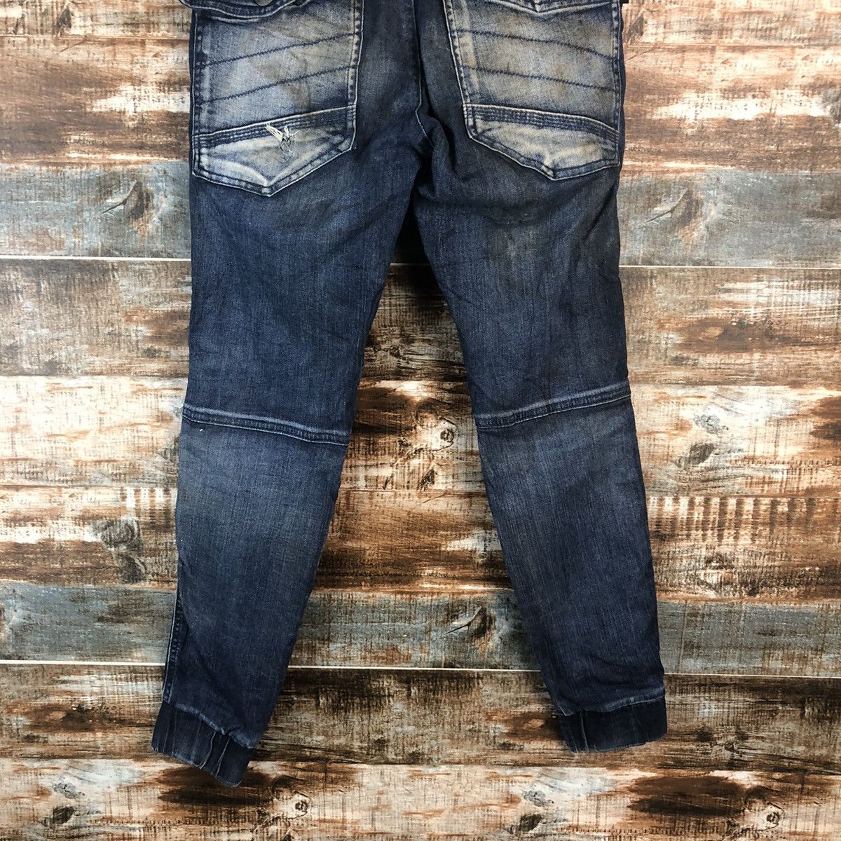 Japanese Brand Field Core japan utility Blue Denim jogger Pants #A2116 Size US 29 - 19 Thumbnail