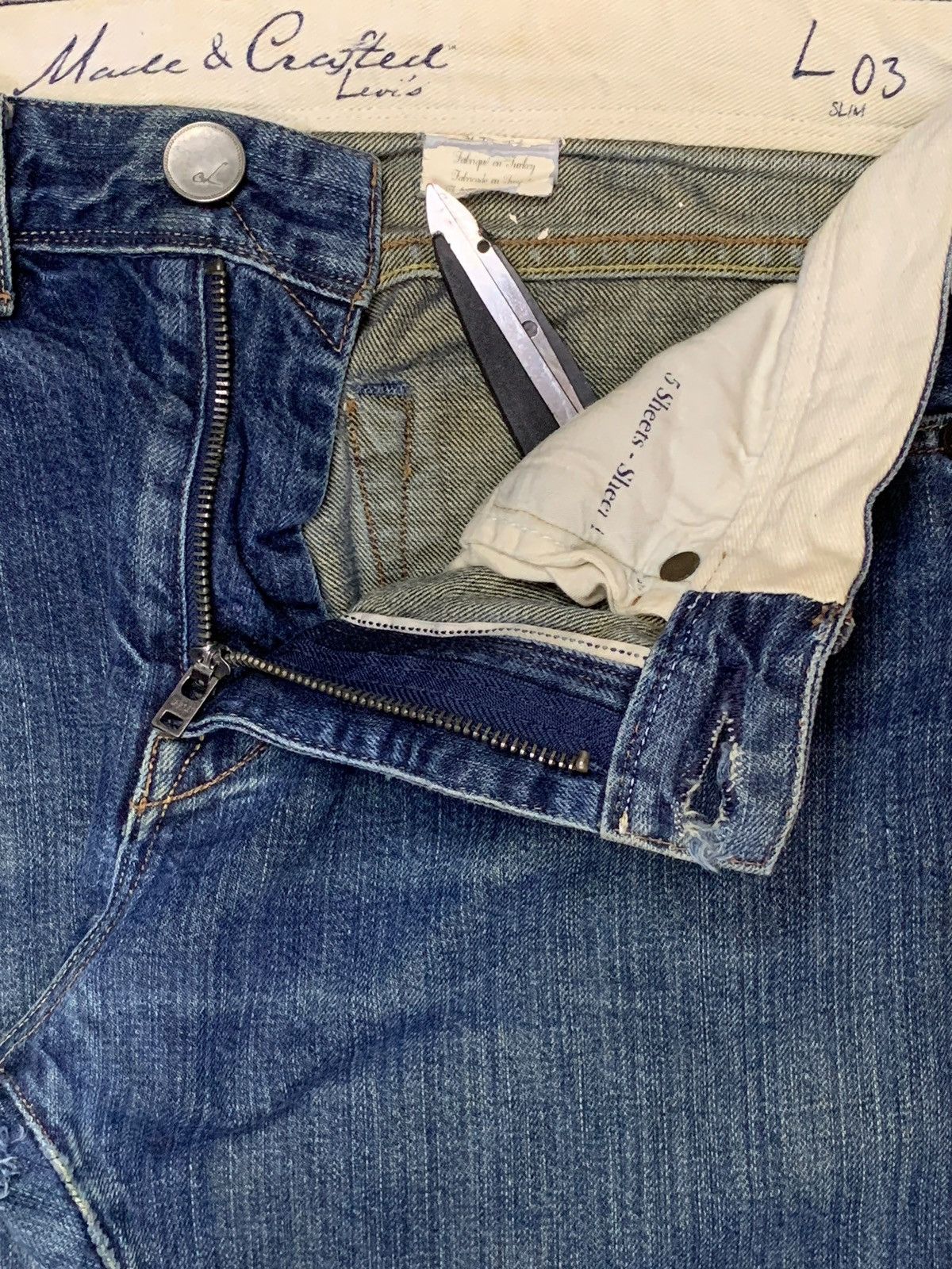 Levi's × Levi's Made & Crafted × Levi's Vintage Clothing Vintage Levis Made And Crafted Talon Zipper Distressed Jeans Size US 31 - 9 Thumbnail