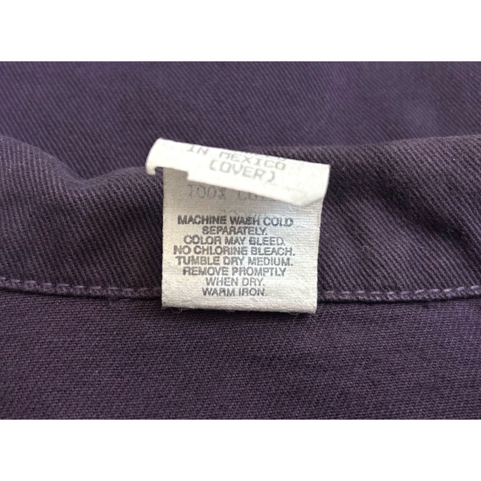 Vintage VINTAGE Boss Denim Jacket Mens M Purple 90s Deadstock NWT Side Pockets Embossed Back Logo 25.5” Long 23” Across 23” Shoulder to Hem Size US 31 - 6 Thumbnail