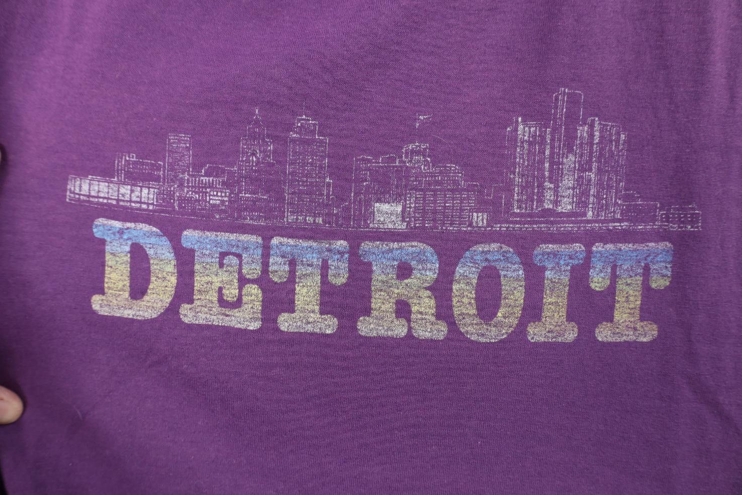 Vintage Vintage 70s 80s Streetwear Detroit City View T-Shirt USA Size US L / EU 52-54 / 3 - 4 Thumbnail