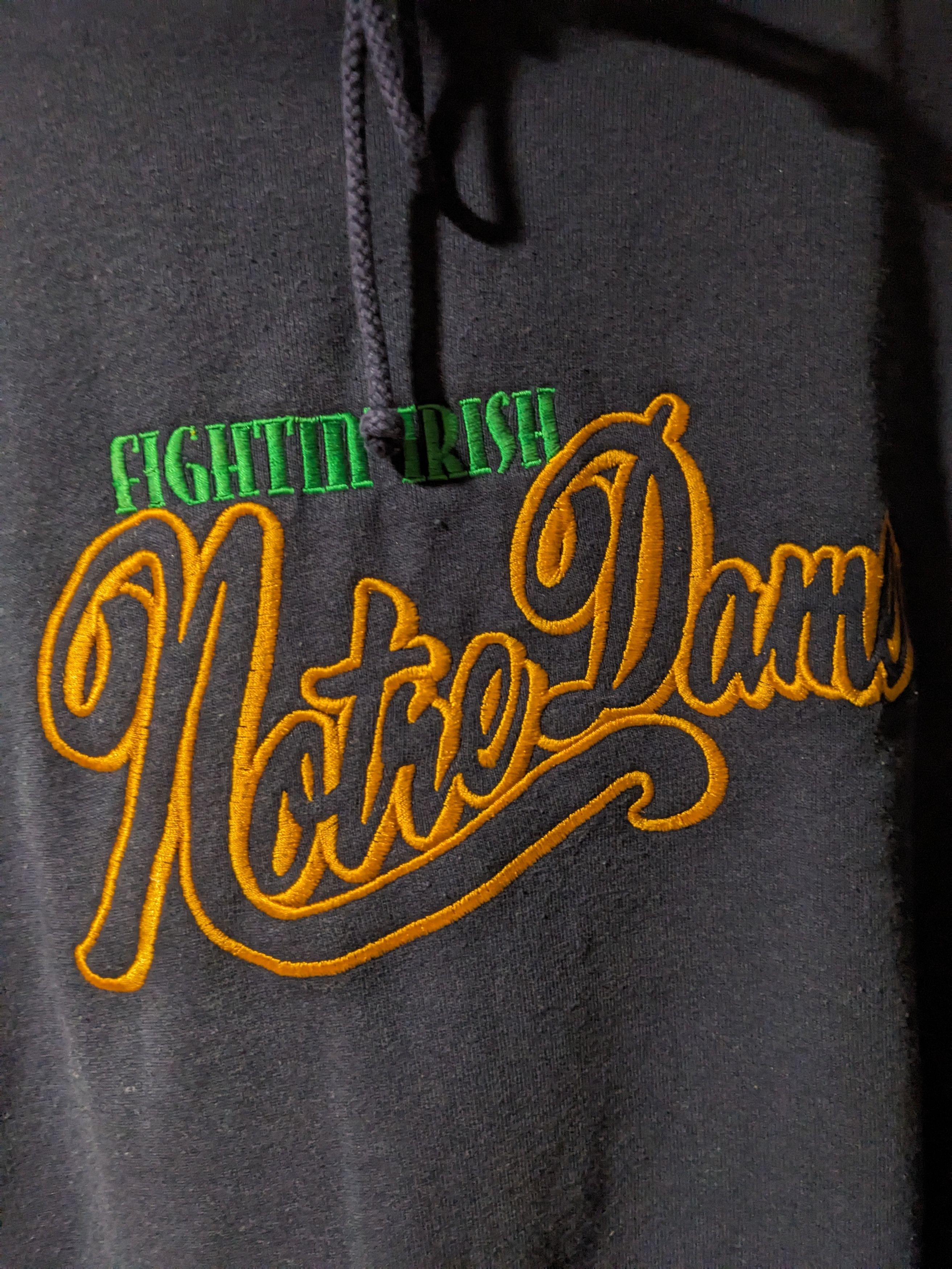 Nutmeg × Vintage Vintage 90s Notre Dame University Fighting Irish Hoodie Size US M / EU 48-50 / 2 - 2 Thumbnail