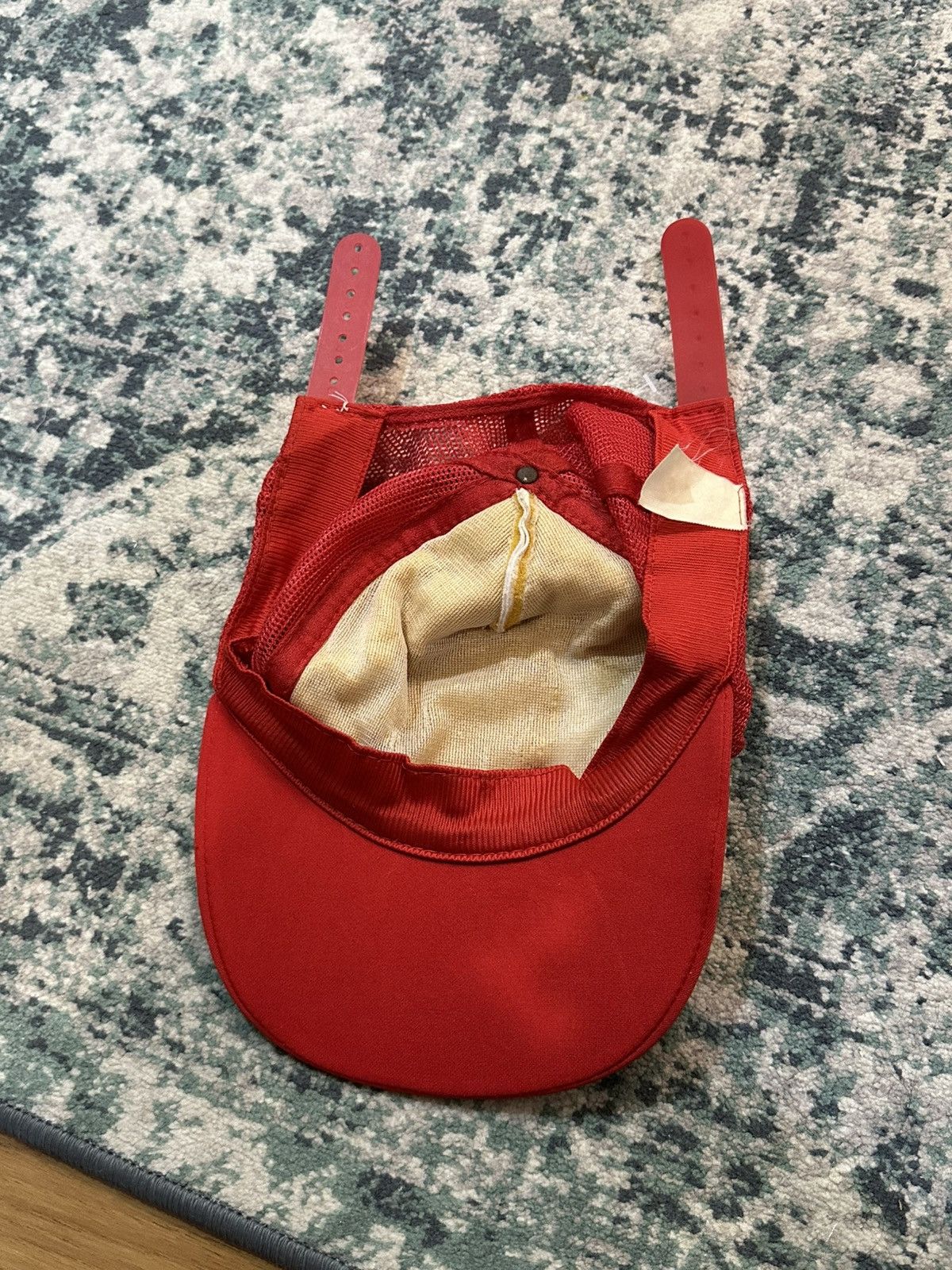 Ferrari Vintage 1990 Ferrari Logo Red Trucker Hats Size ONE SIZE - 16 Thumbnail