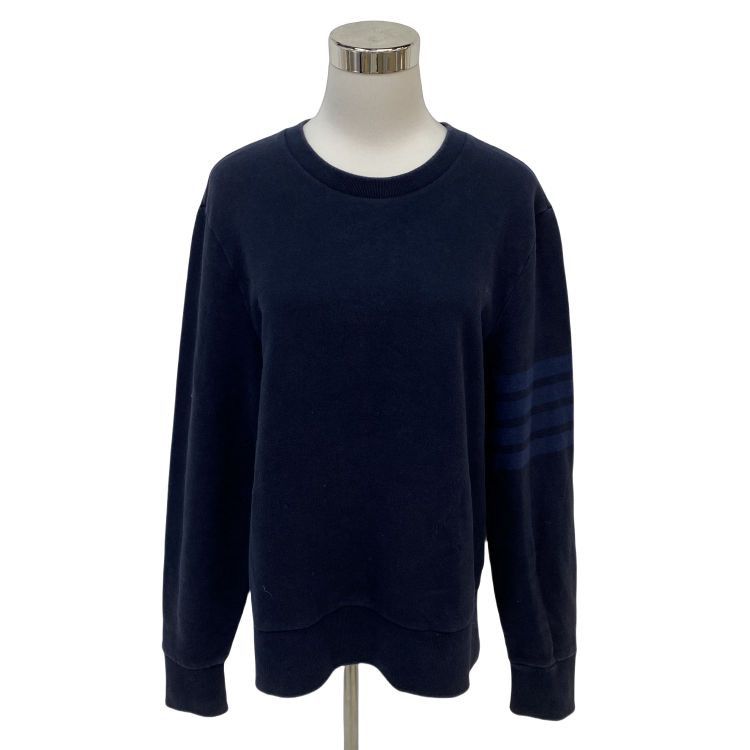 Thom Browne Thom Browne Arm Stripe Sweatshirt Navy Size 2 Size US M / EU 48-50 / 2 - 1 Thumbnail