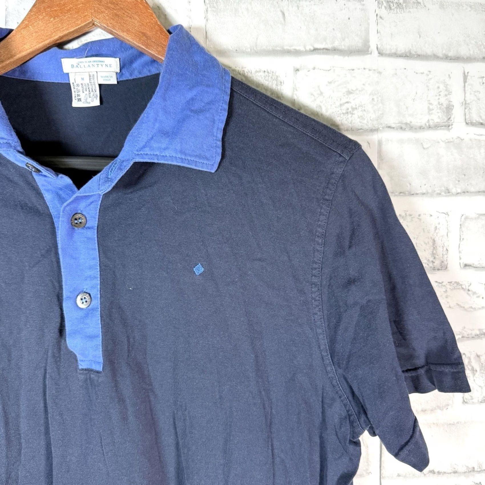 Ballantyne Ballantyne Polo Shirt Mens Size M Blue 100% Cotton ITALY Casual Size US M / EU 48-50 / 2 - 2 Thumbnail