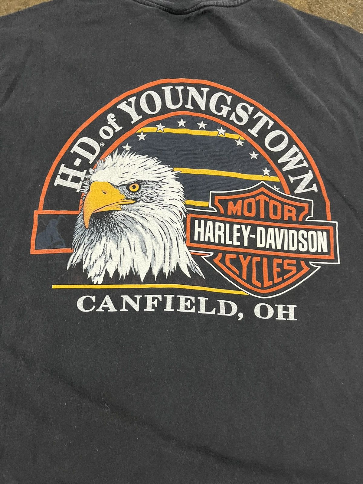 Harley Davidson × Vintage Crazy Vintage 90s Harley Davidson Eagle Logo Biker Tee Shirt Size US XL / EU 56 / 4 - 8 Thumbnail