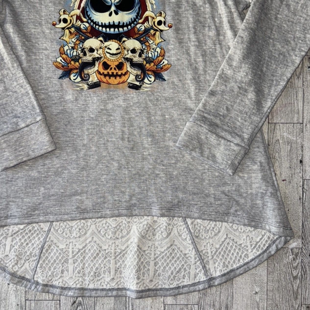 Nordstrom Night Before Christmas, Halloween Theme Asymmetrical Hoodie Size M / US 6-8 / IT 42-44 - 12 Thumbnail