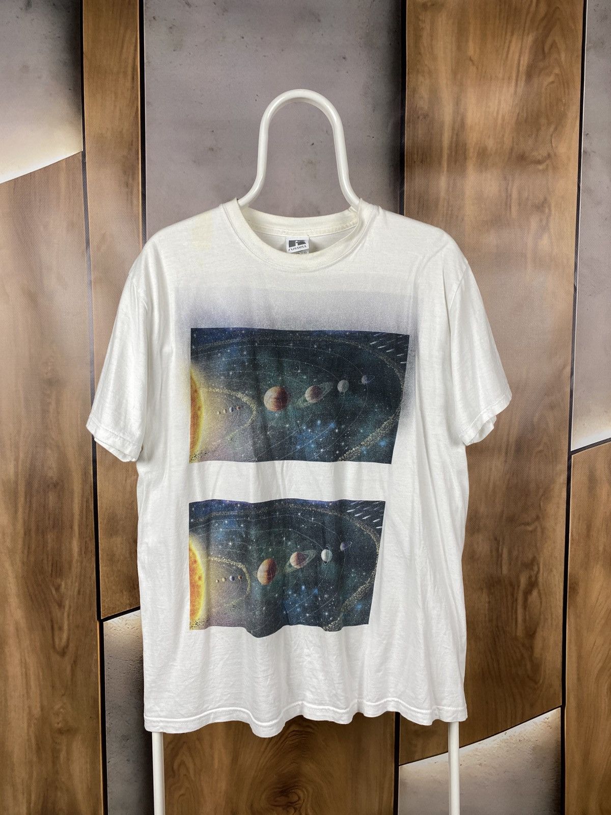 Russell Athletic 🚀Vintage T-Shirt Russell Athletic Cosmo Log VTG Tee🚀 Size US L / EU 52-54 / 3 - 1 Thumbnail