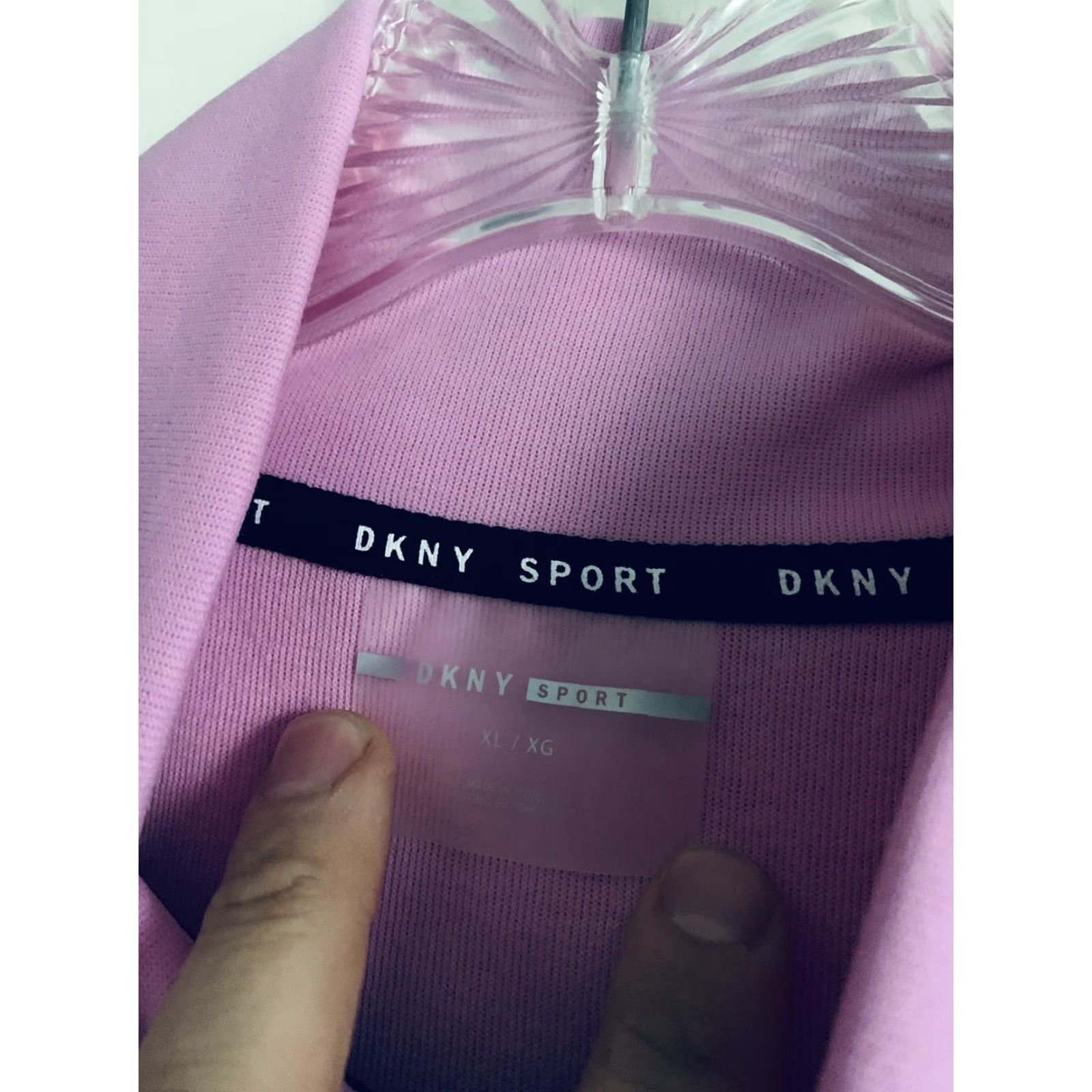 DKNY Womens DKNY Sport 1/2 Zip Rose Bud Pullover XL Pink Top Activewear Pullover DKNY Womens Regular Fit Size XL / US 12-14 / IT 48-50 - 6 Thumbnail