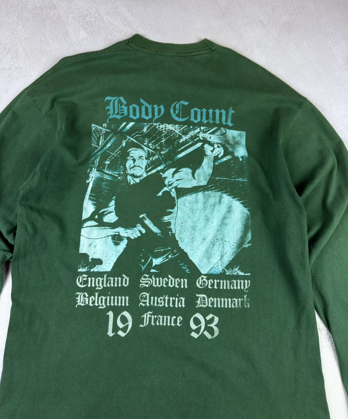 Vintage Vintage 1993 Body Count Cop Killer Tour Long Sleeve t-shirt Size US XL / EU 56 / 4 - 11 Thumbnail