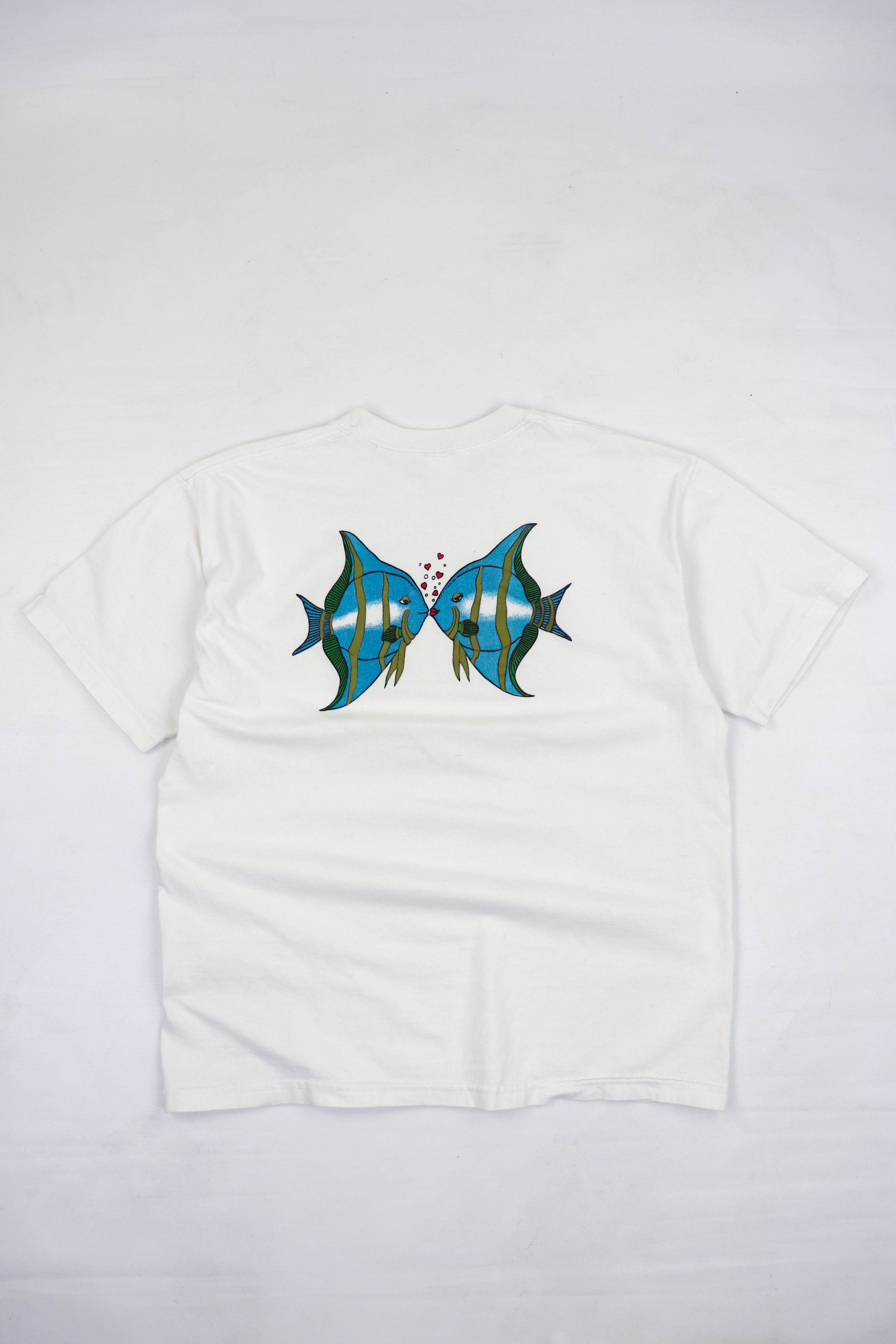 Vintage Rendezvous The Escape For Romantics Kissing Fish T-shirt Tee Size US L / EU 52-54 / 3 - 1 Thumbnail