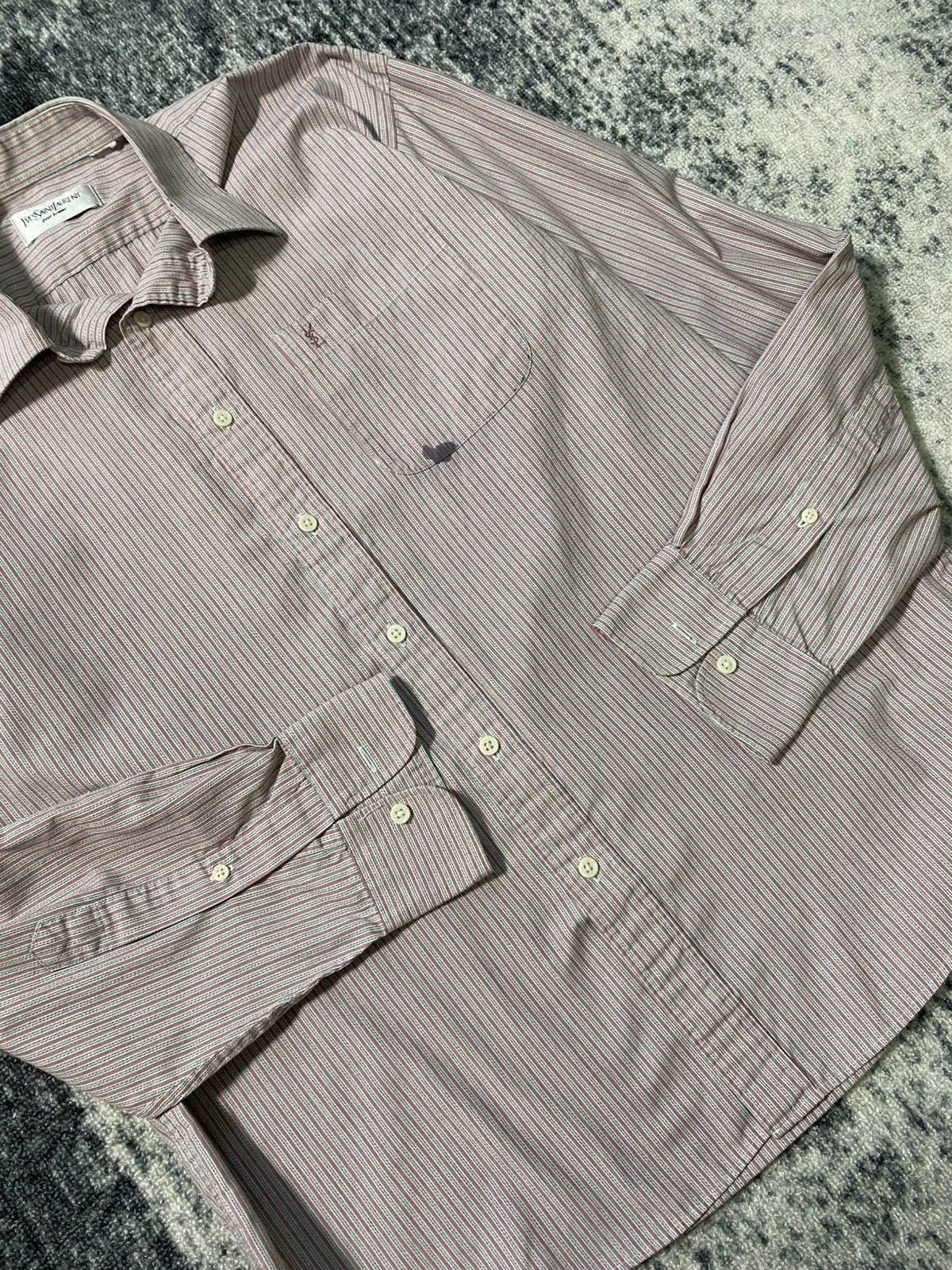 Yves Saint Laurent Vintage YSL Classic Shirt Button Ups Long Sleeve Size US L / EU 52-54 / 3 - 5 Thumbnail
