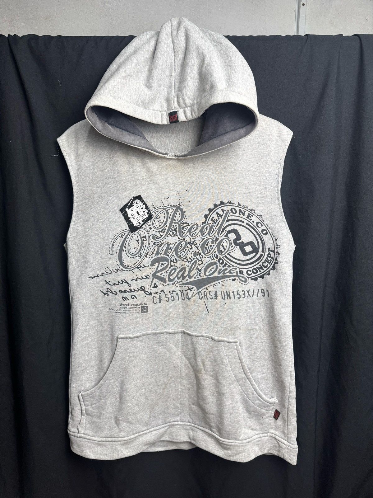 Japanese Tanktop Hoodie Poem 2000s