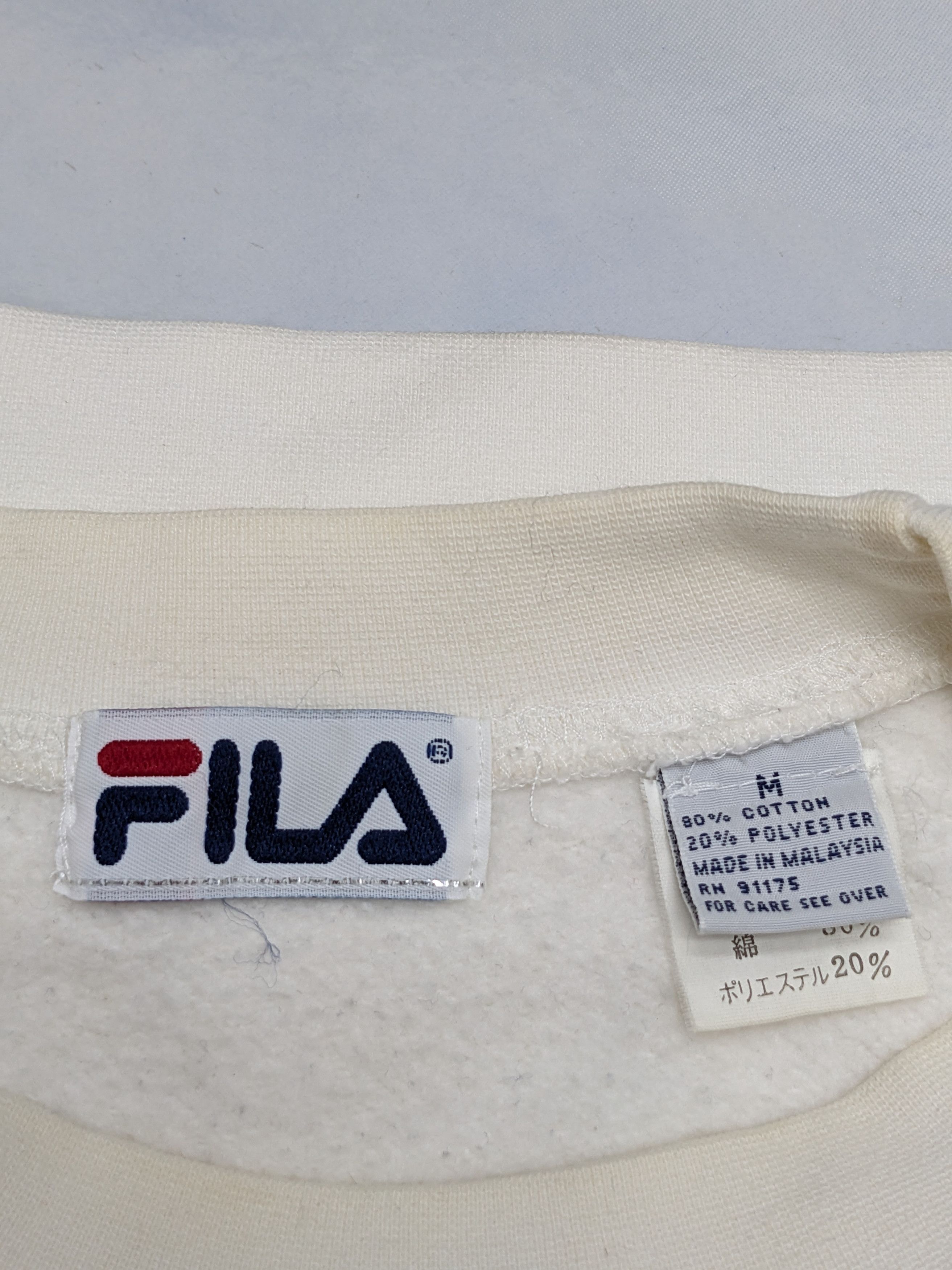 Fila Vintage 90s FILA Flag Logo Crewneck Sweatshirt Size US M / EU 48-50 / 2 - 9 Thumbnail