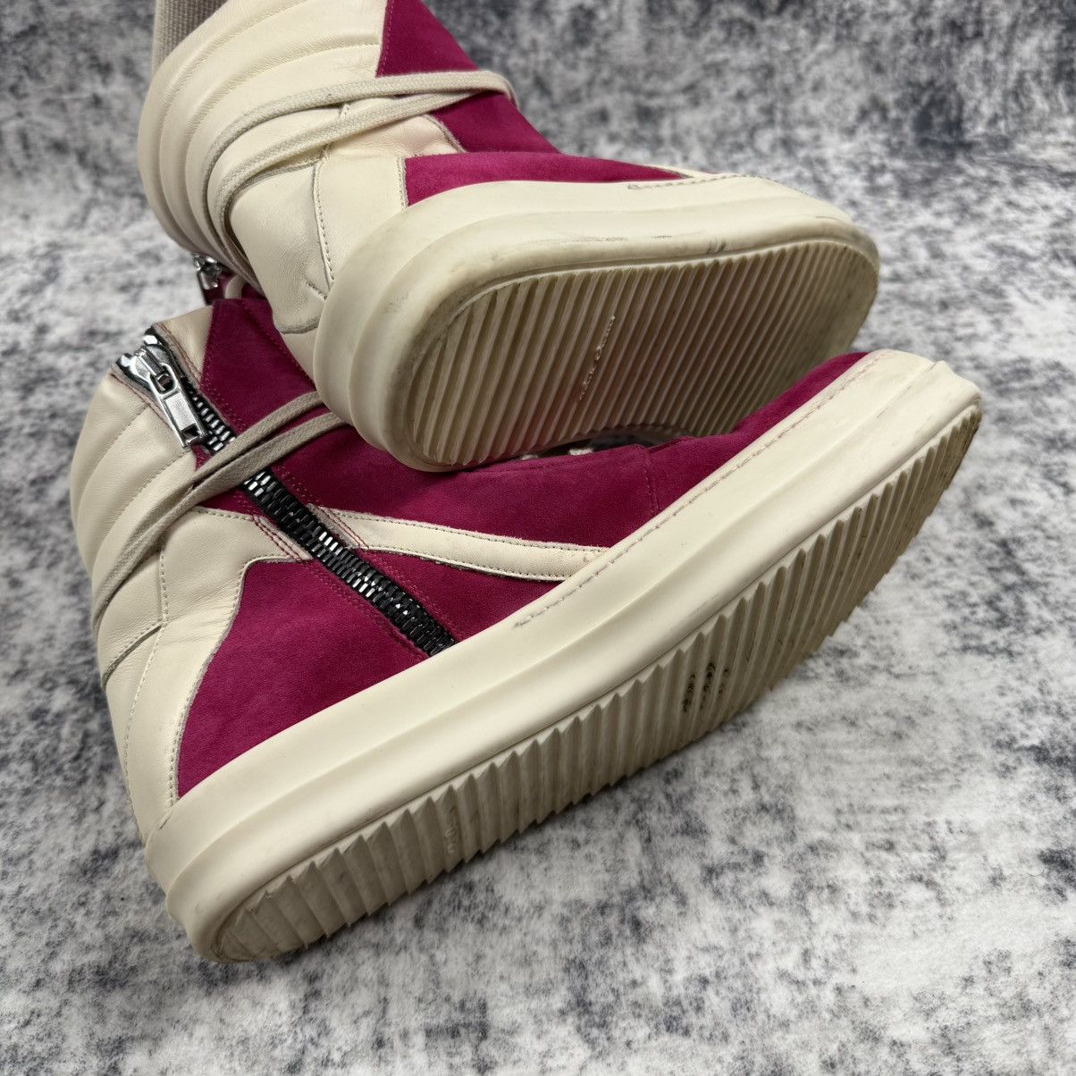 Rick Owens Rick Owens Pink Suede Geobaskets Size US 11 / EU 44 - 5 Thumbnail