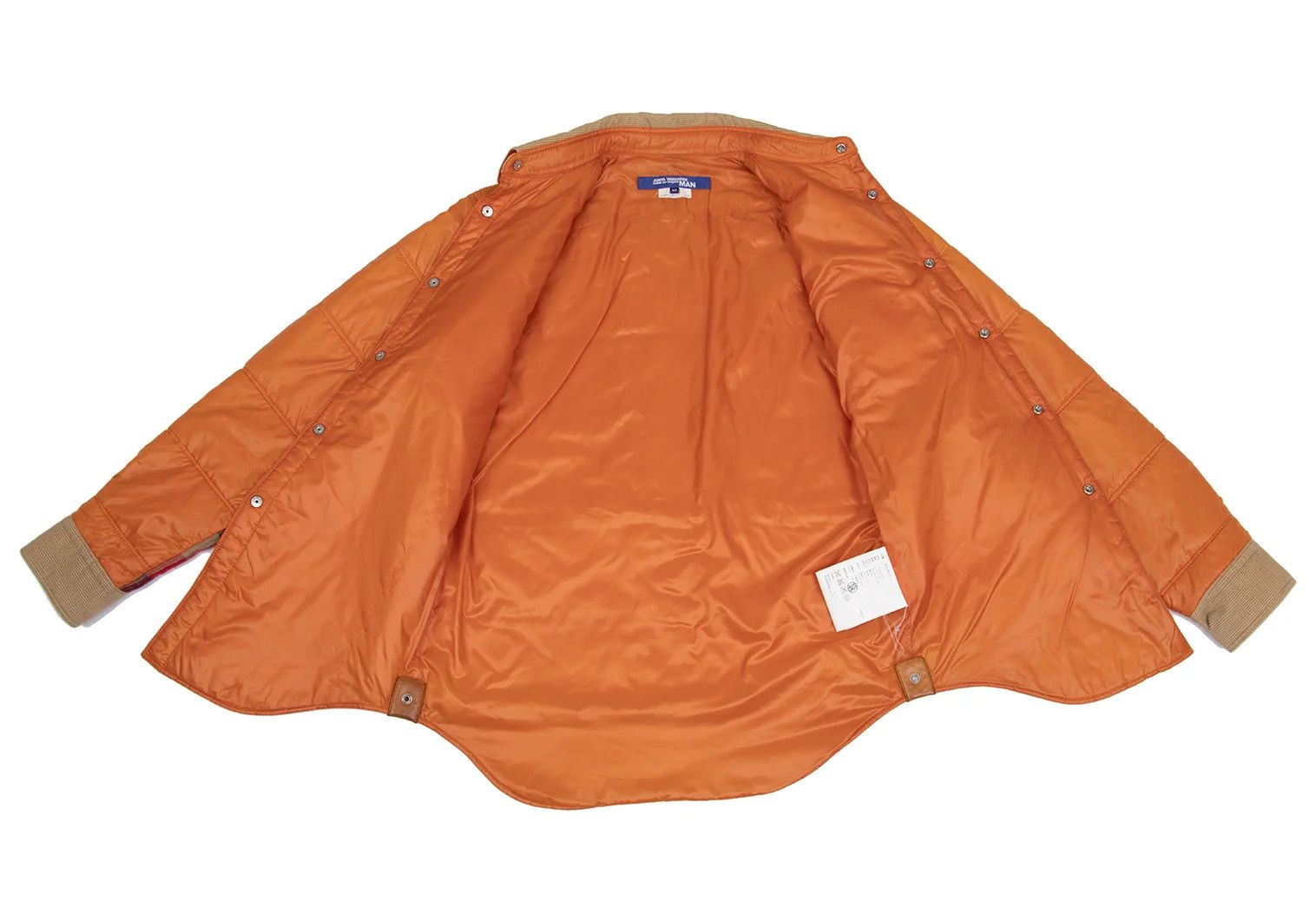Junya Watanabe Quilted Hybrid Shirt Jacket in Orange, Size XS Size US XS / EU 42 / 0 - 12 Thumbnail