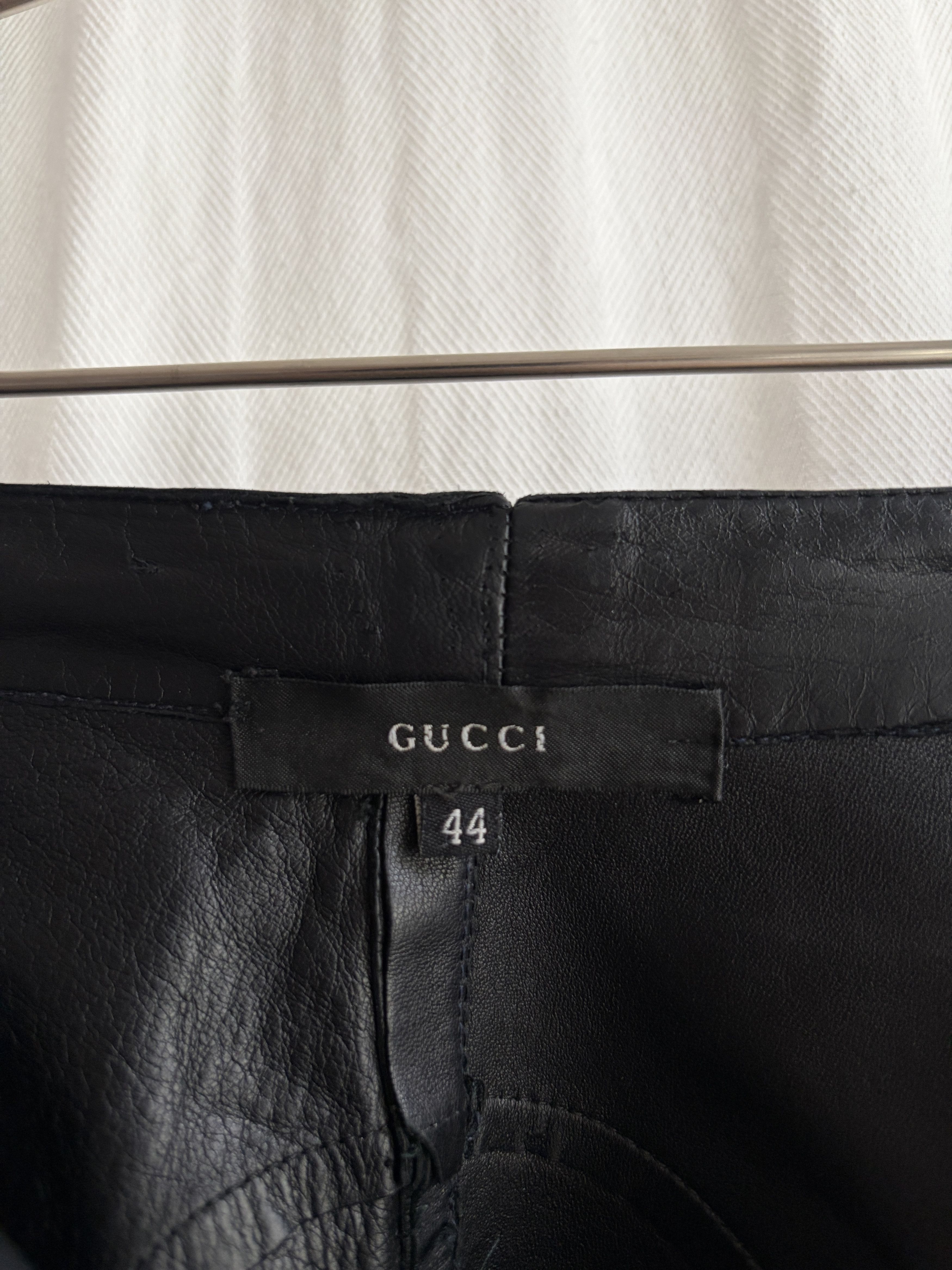 Gucci AW00 by Tom Ford Biker Leather Pants Size 30" / US 8 / IT 44 - 7 Thumbnail