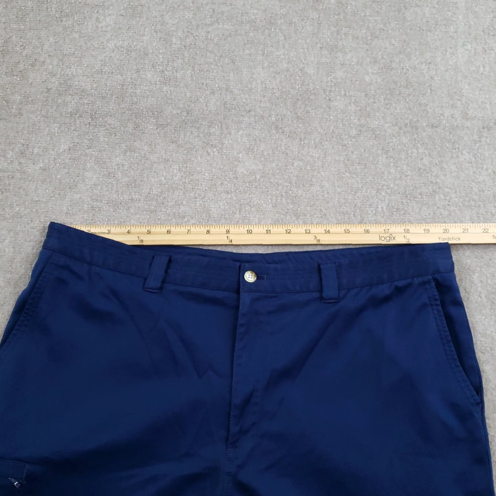Vintage Zero Restriction Tour Series Shorts Mens 40 Blue Golf Performance Polyester Pockets Regular Inseam 9.5 in Size US 40 / EU 56 - 6 Thumbnail
