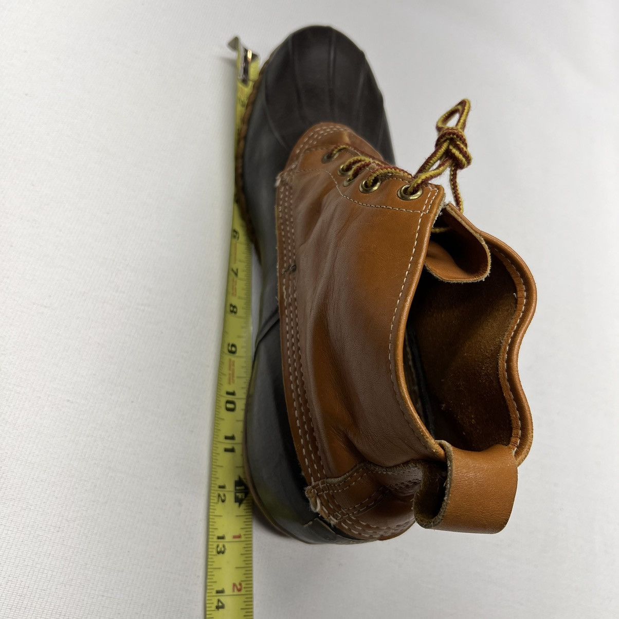 L.L. Bean × Vintage VTG LL Bean Duck Boots Brown Mid Lace Maine Hunting Outdoor Size US 13 / EU 46 - 20 Thumbnail