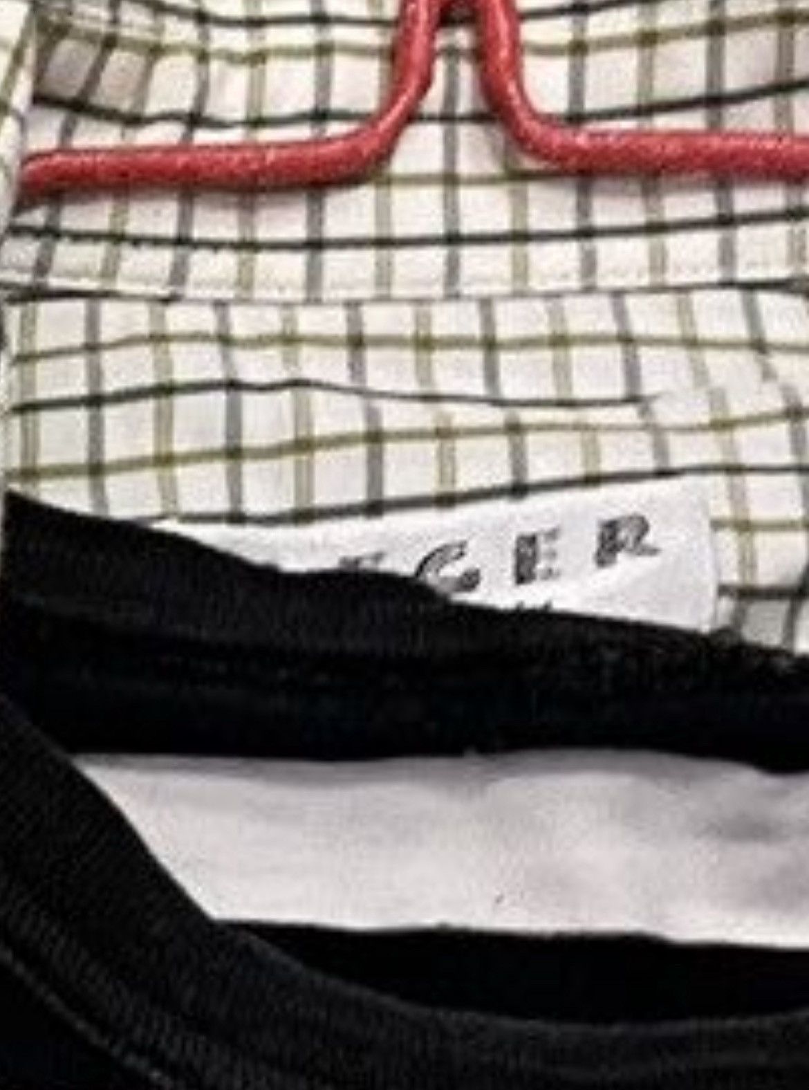 Vintage Vintage 90s Checkered Shirt Striped Graphic Tee Grunge L Size US L / EU 52-54 / 3 - 7 Thumbnail